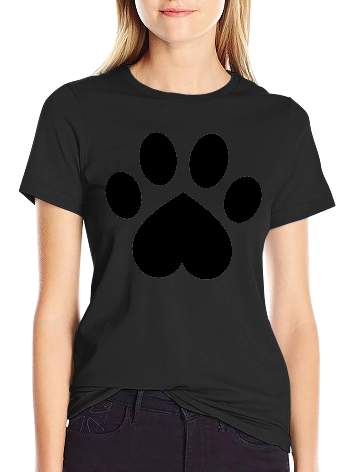 Paw Print Graphic T-Shirt - Stylish Pet Lover Tee