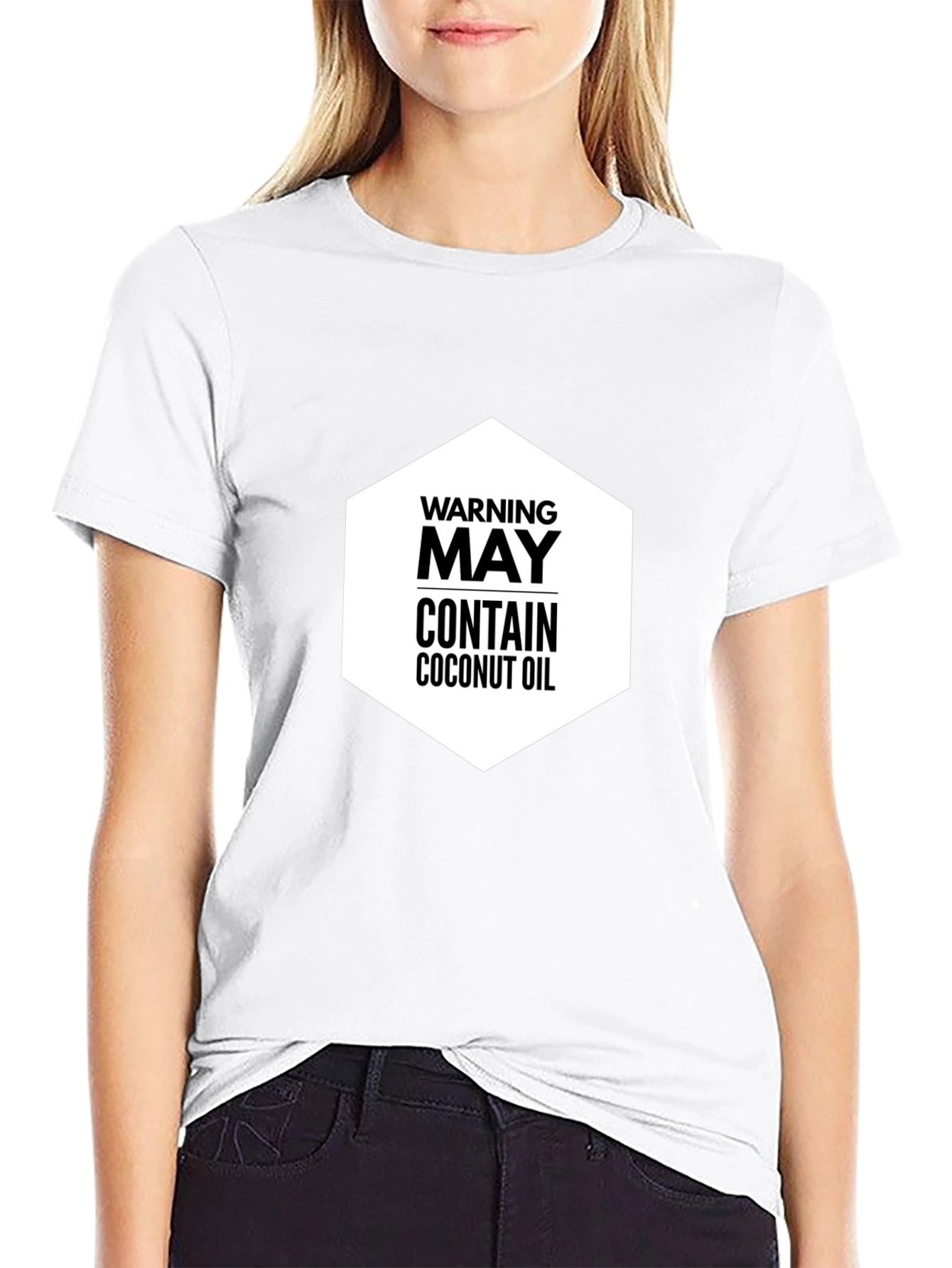 Warning May Contain Coconut Oil Graphic Tee