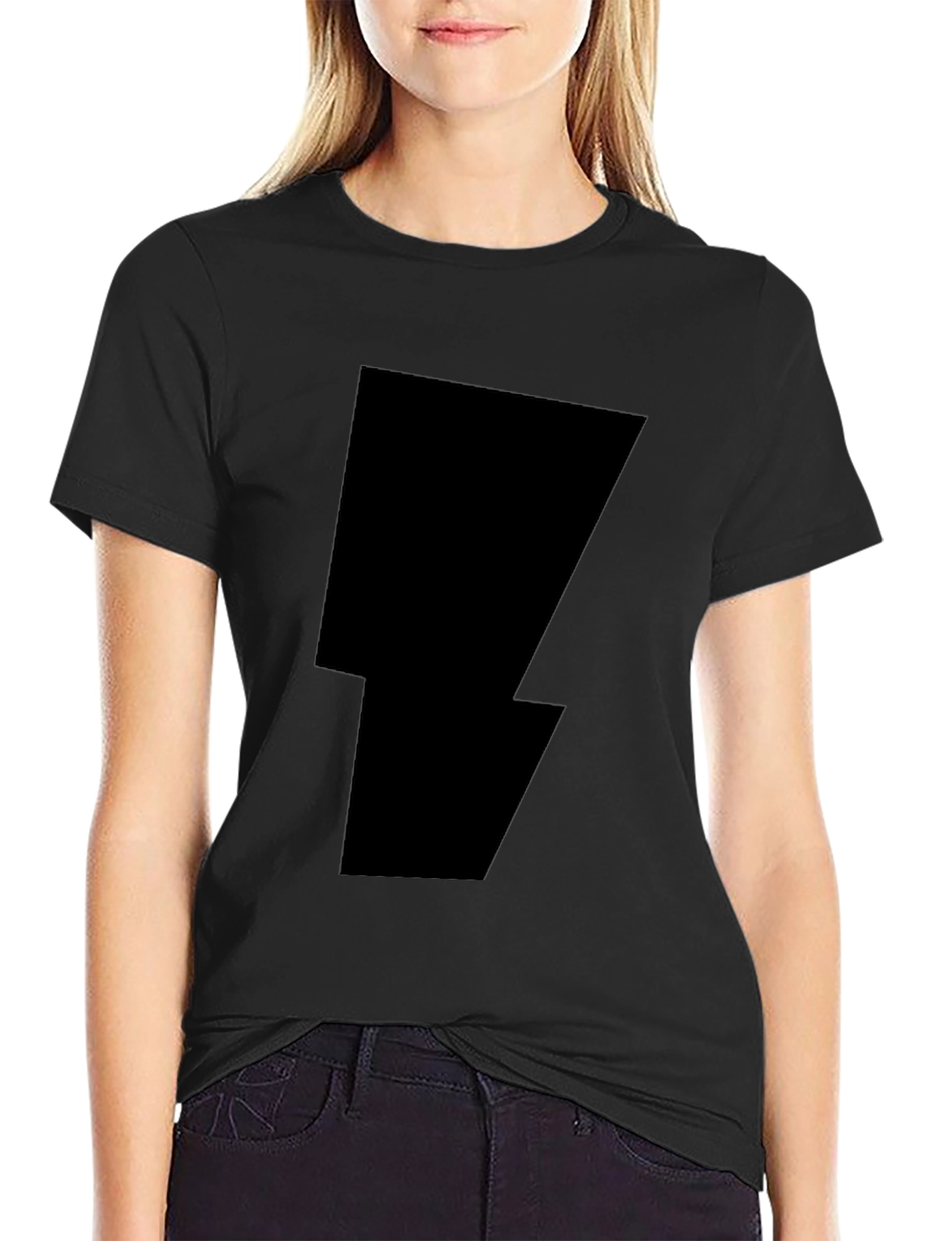 Black Lightning Bolt Graphic Tee
