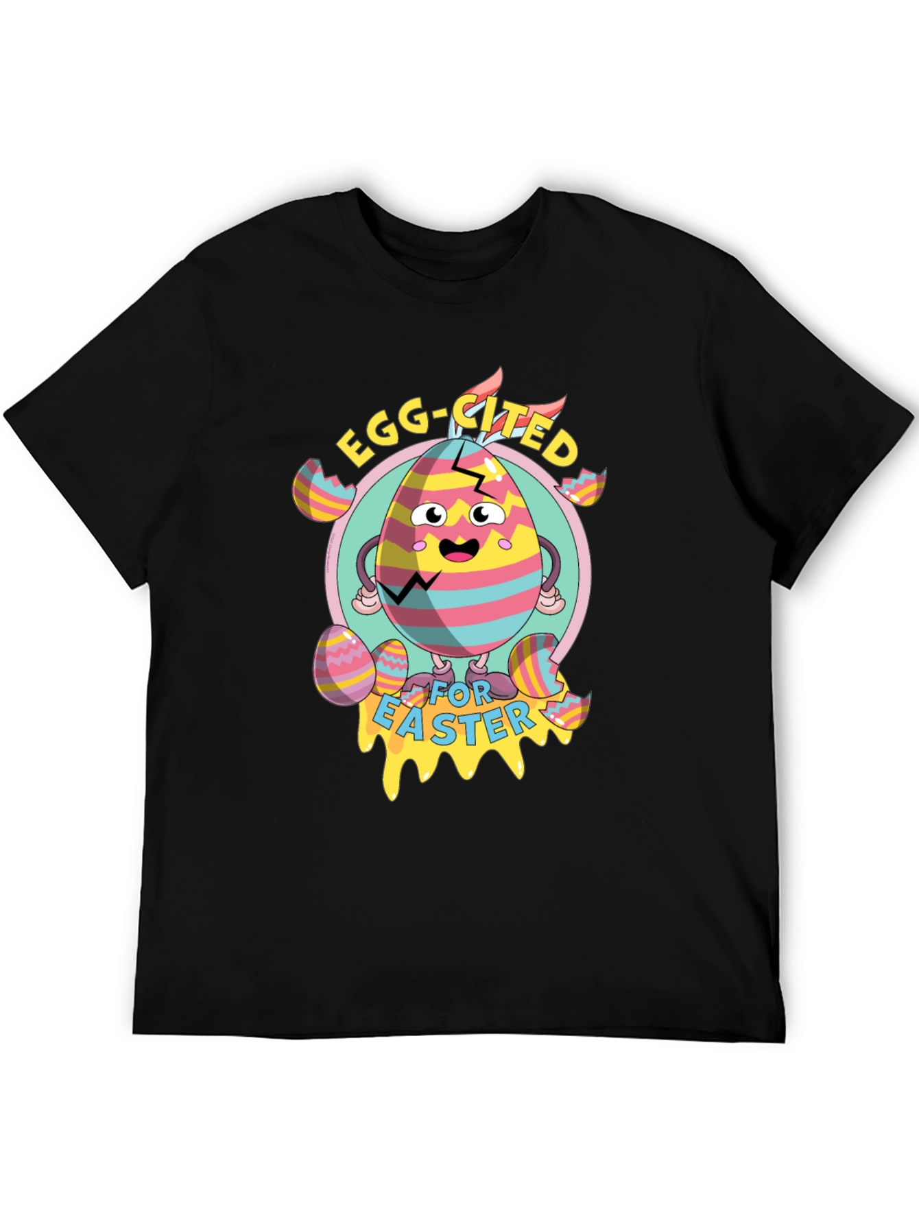 Egg-cited for Easter Black T-Shirt