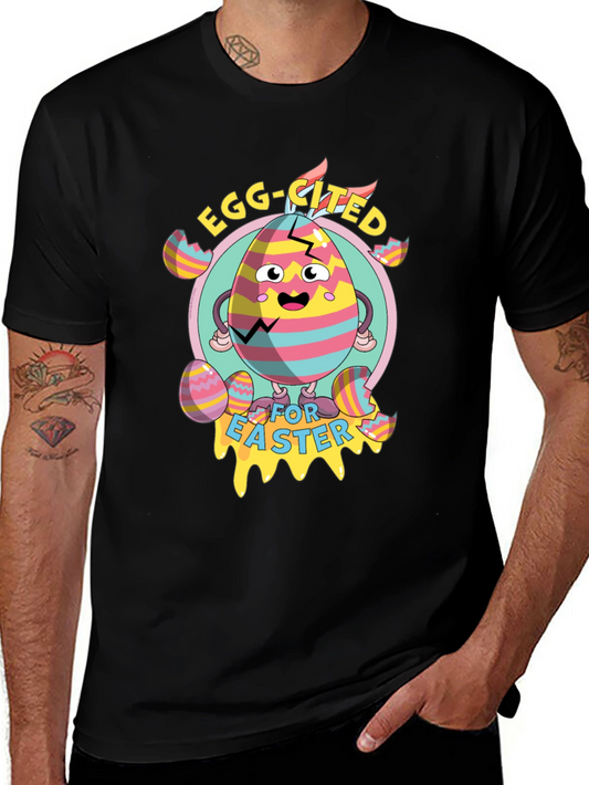 Egg-cited for Easter Black T-Shirt