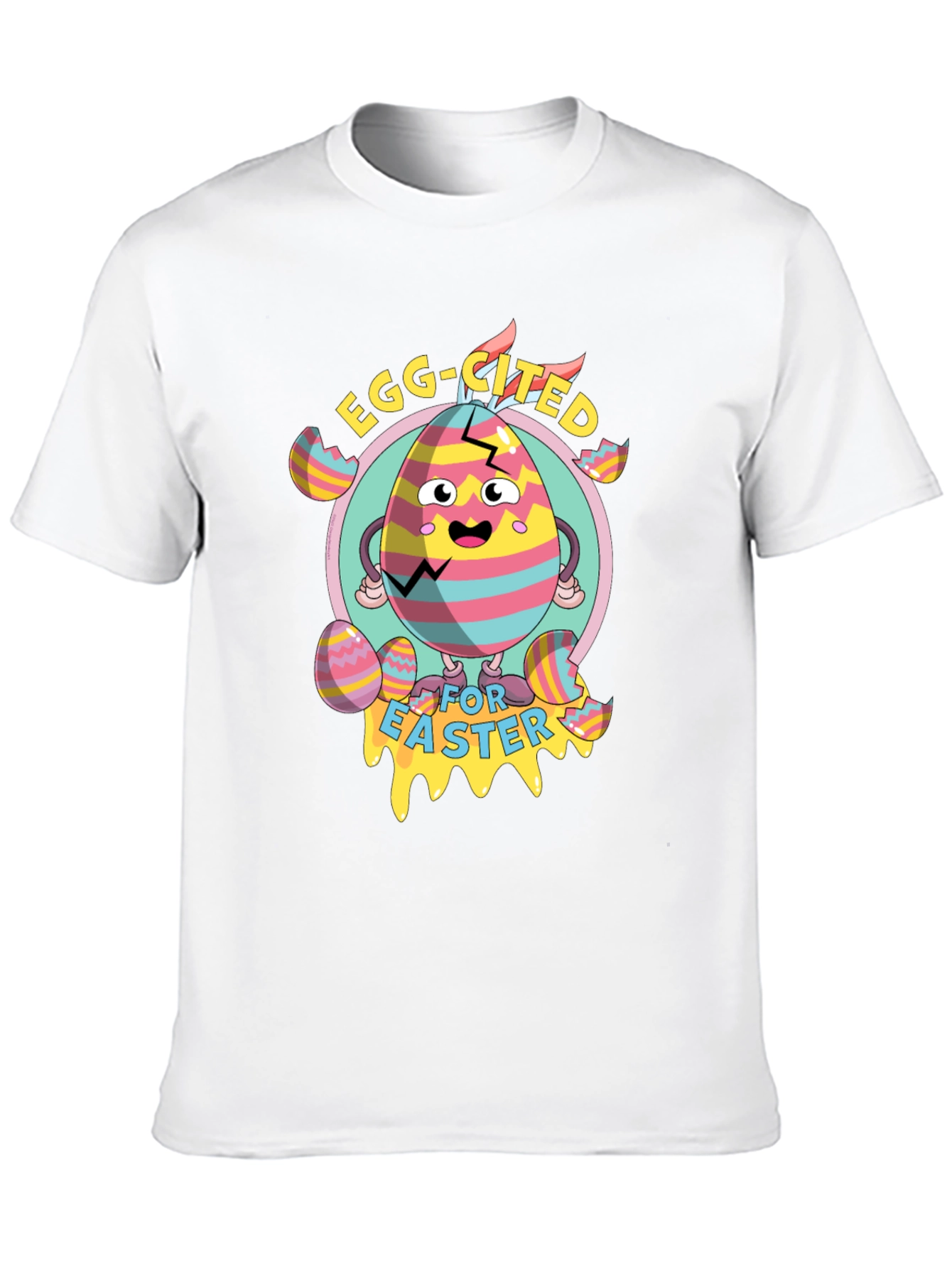 Egg-cited for Easter Black T-Shirt