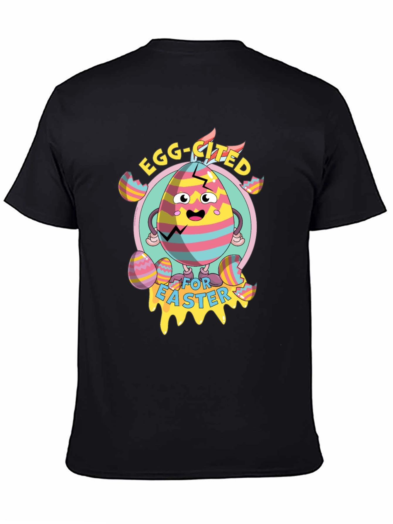 Egg-cited for Easter Black T-Shirt