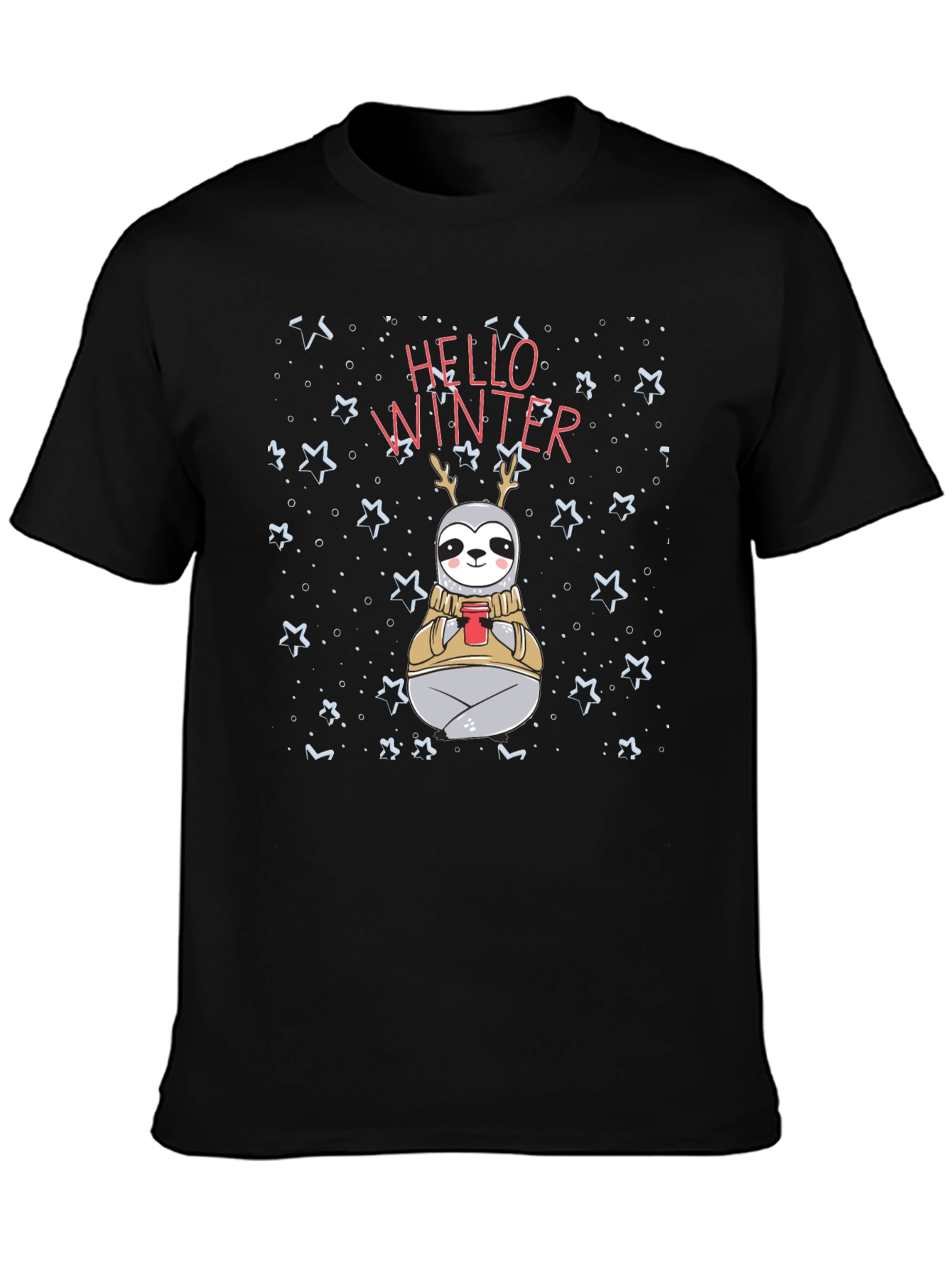 Hello Winter Sloth Graphic Tee