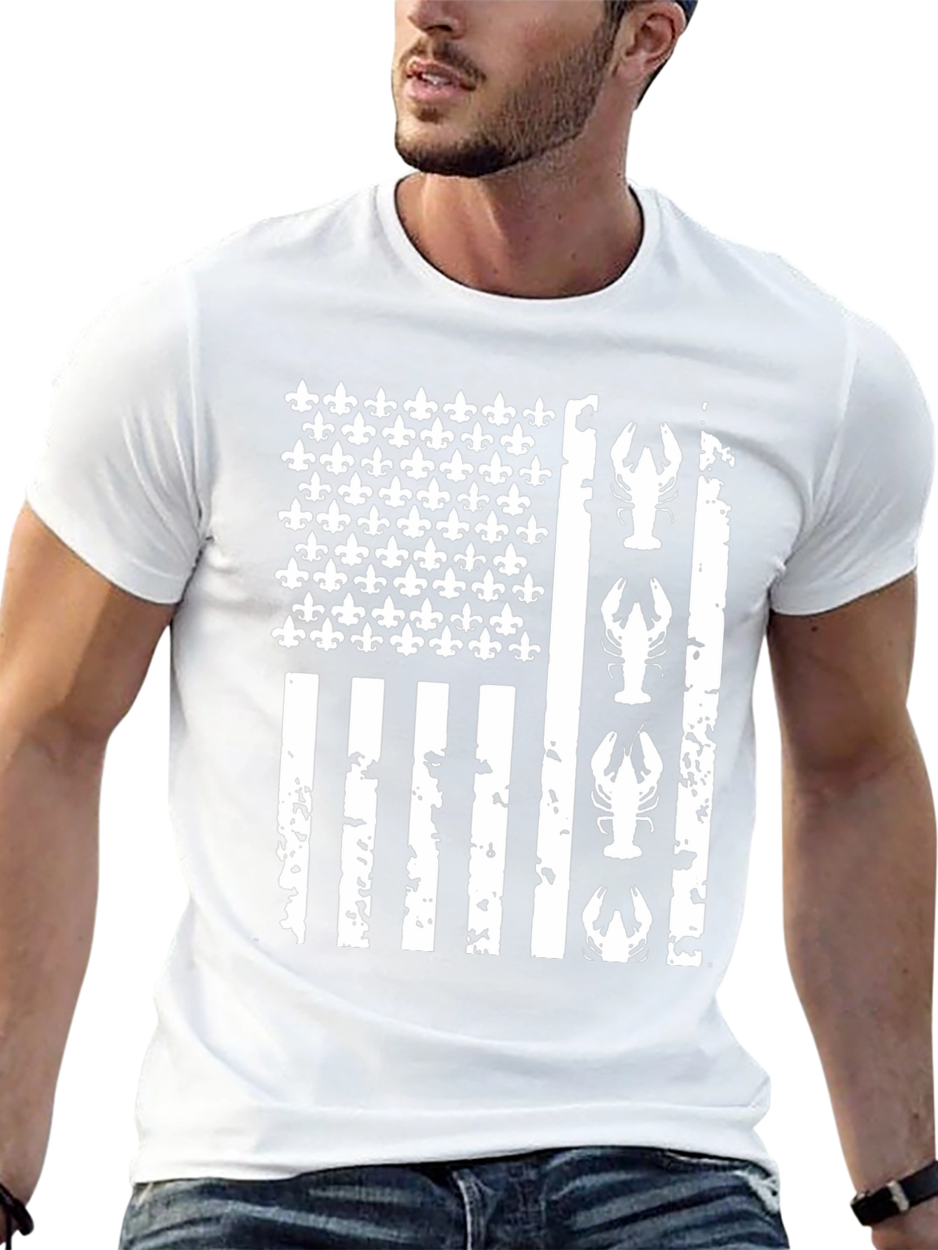 Crawfish American Flag T-Shirt