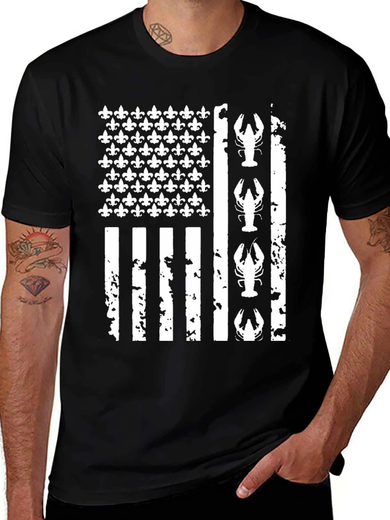 Crawfish American Flag T-Shirt