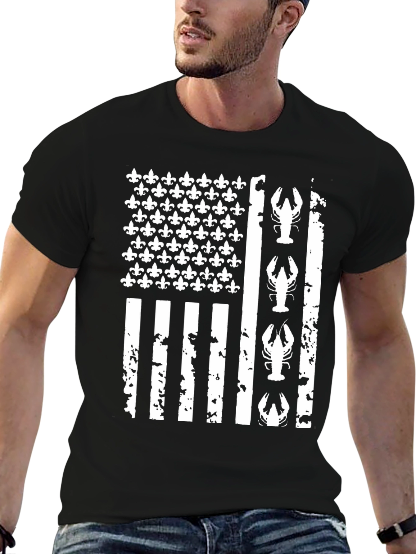 Crawfish American Flag T-Shirt