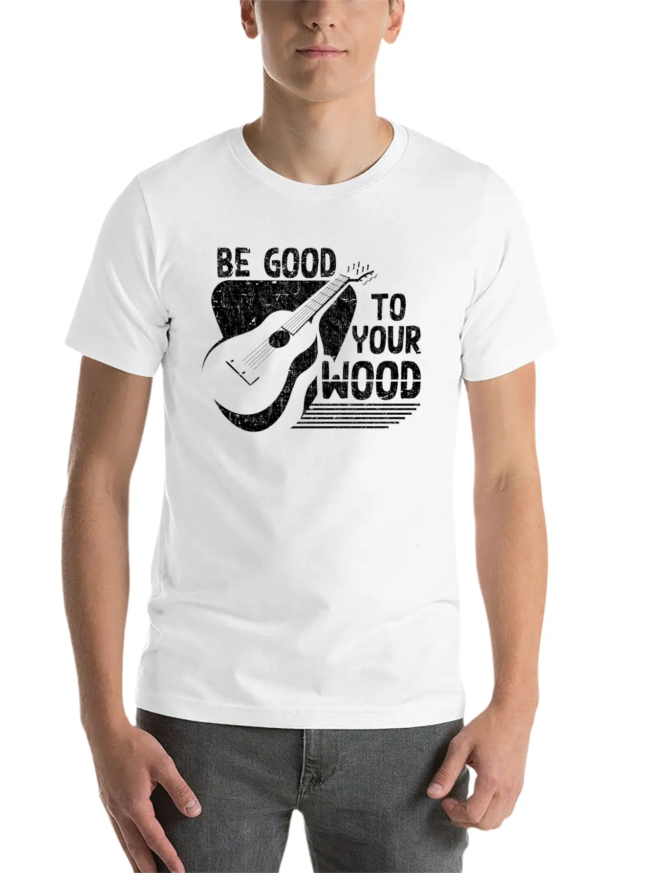 Acoustic Guitar Player Men Women Musician Unisex Casual T-Shirt – Clean Design For Daily Comfort