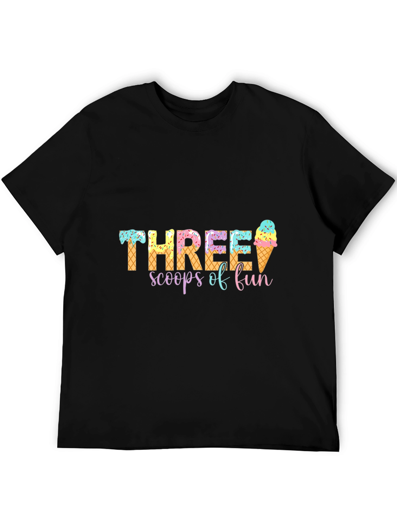 Three Scoops of Fun Birthday T-Shirt