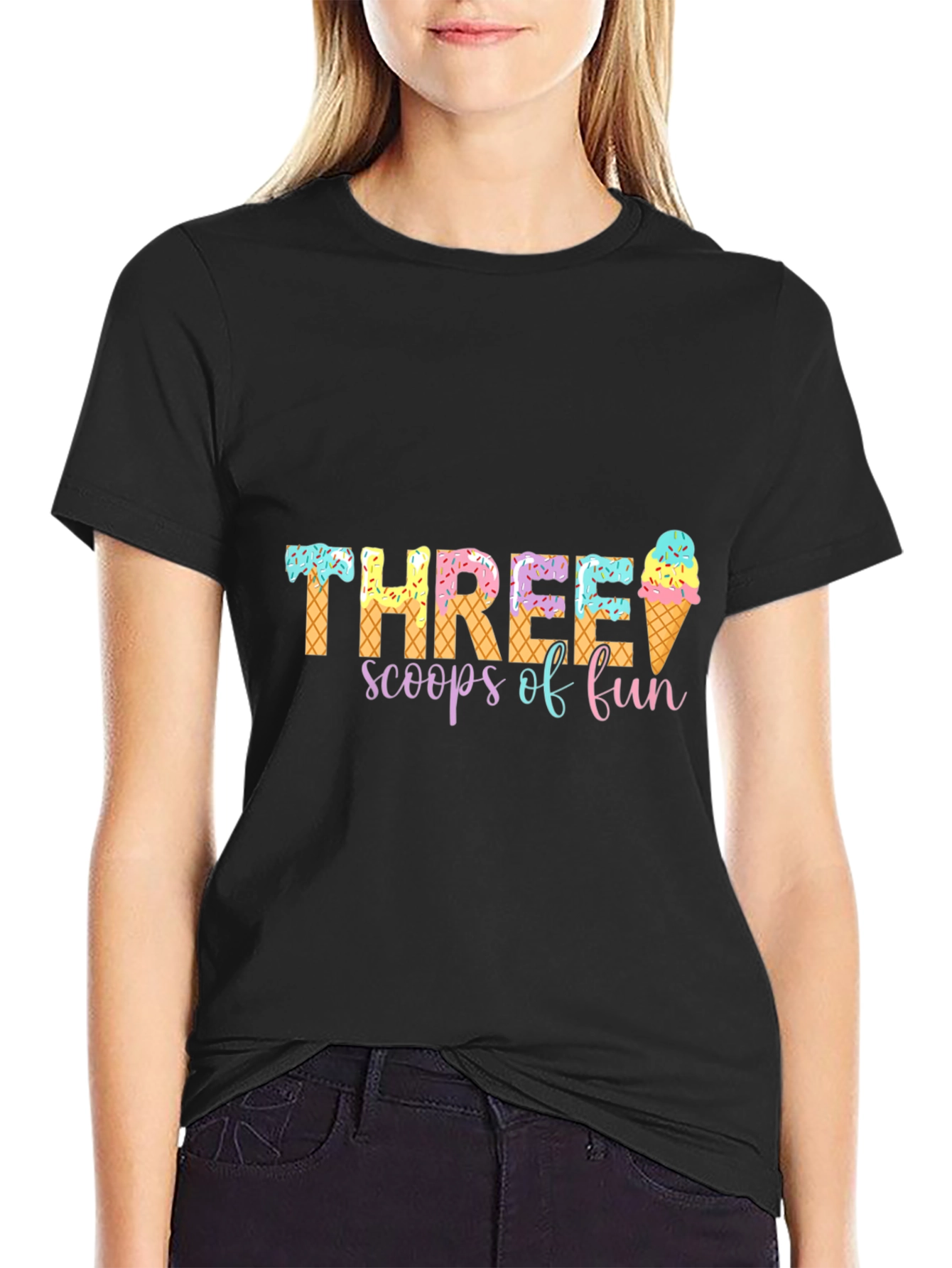 Three Scoops of Fun Birthday T-Shirt
