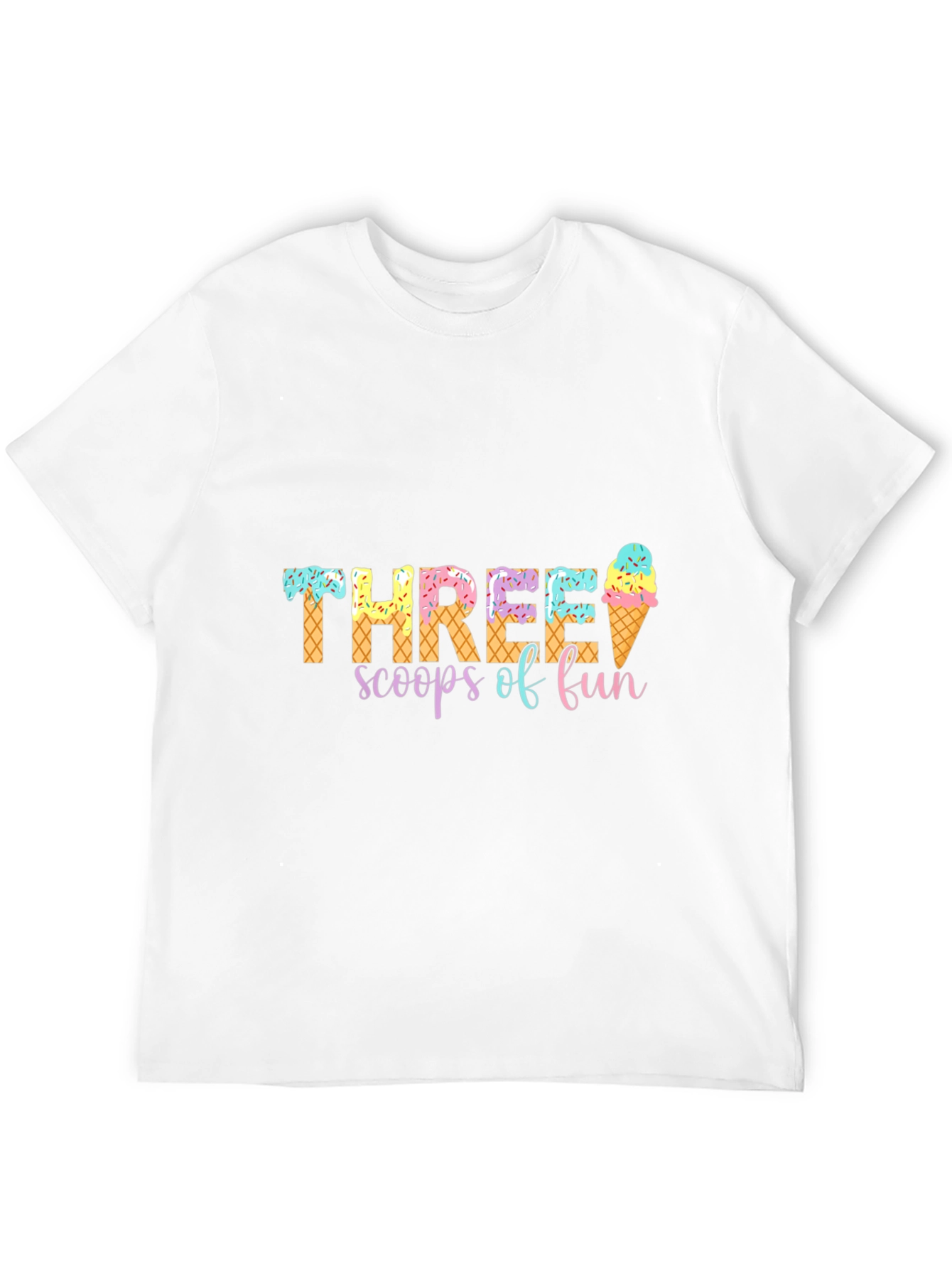 Three Scoops of Fun Birthday T-Shirt