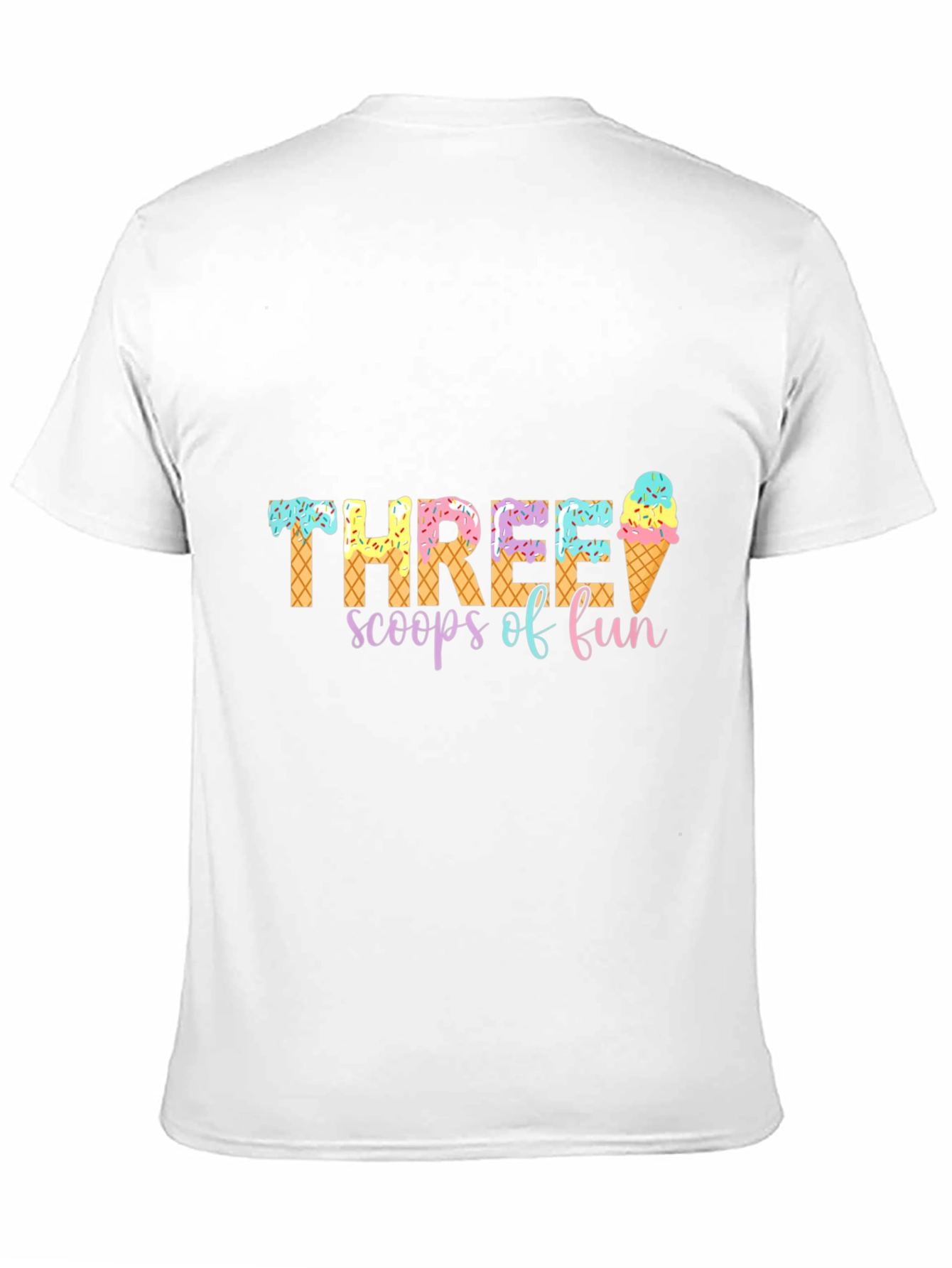 Three Scoops of Fun Birthday T-Shirt