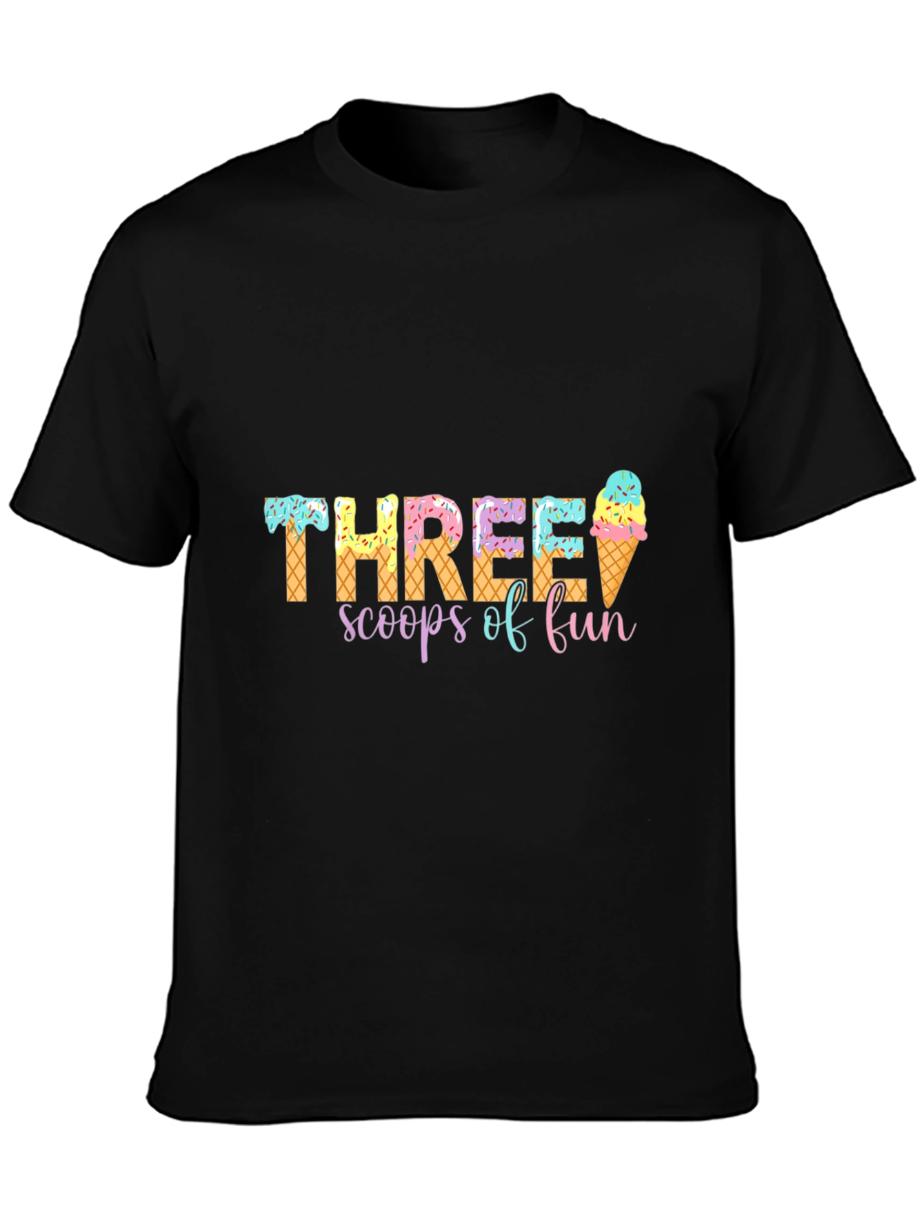 Three Scoops of Fun Birthday T-Shirt