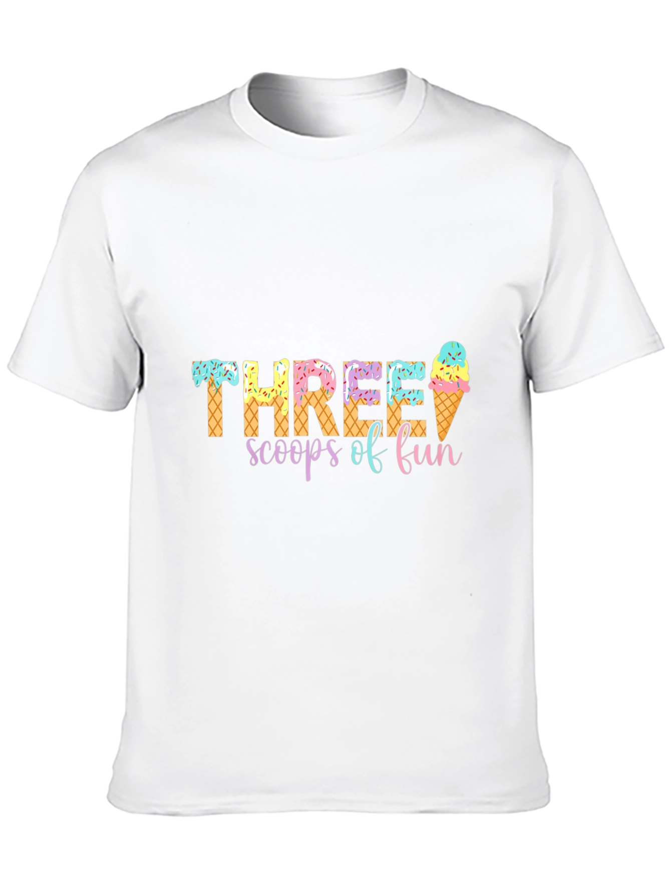 Three Scoops of Fun Birthday T-Shirt