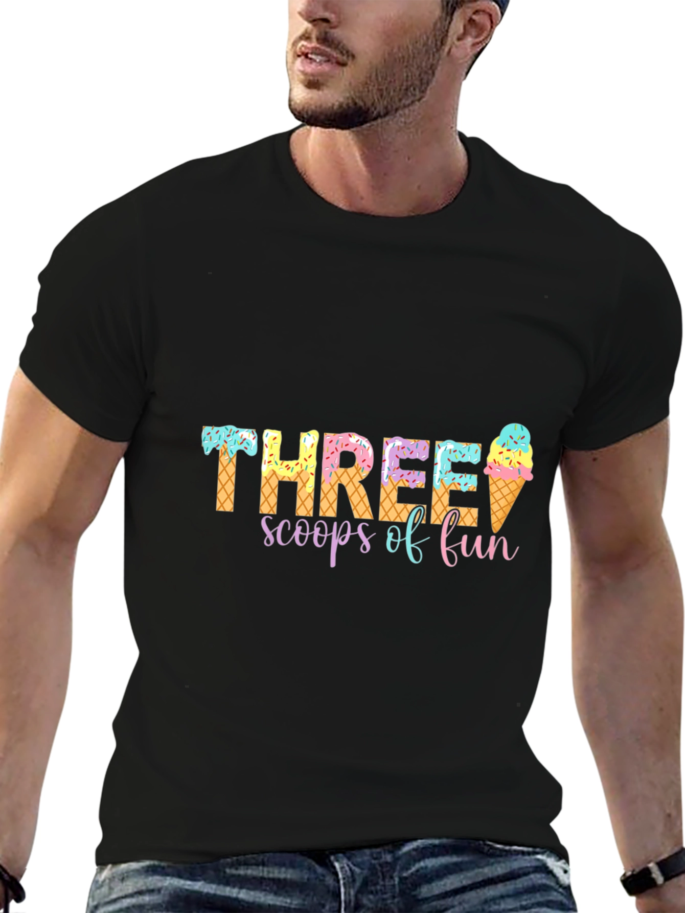 Three Scoops of Fun Birthday T-Shirt