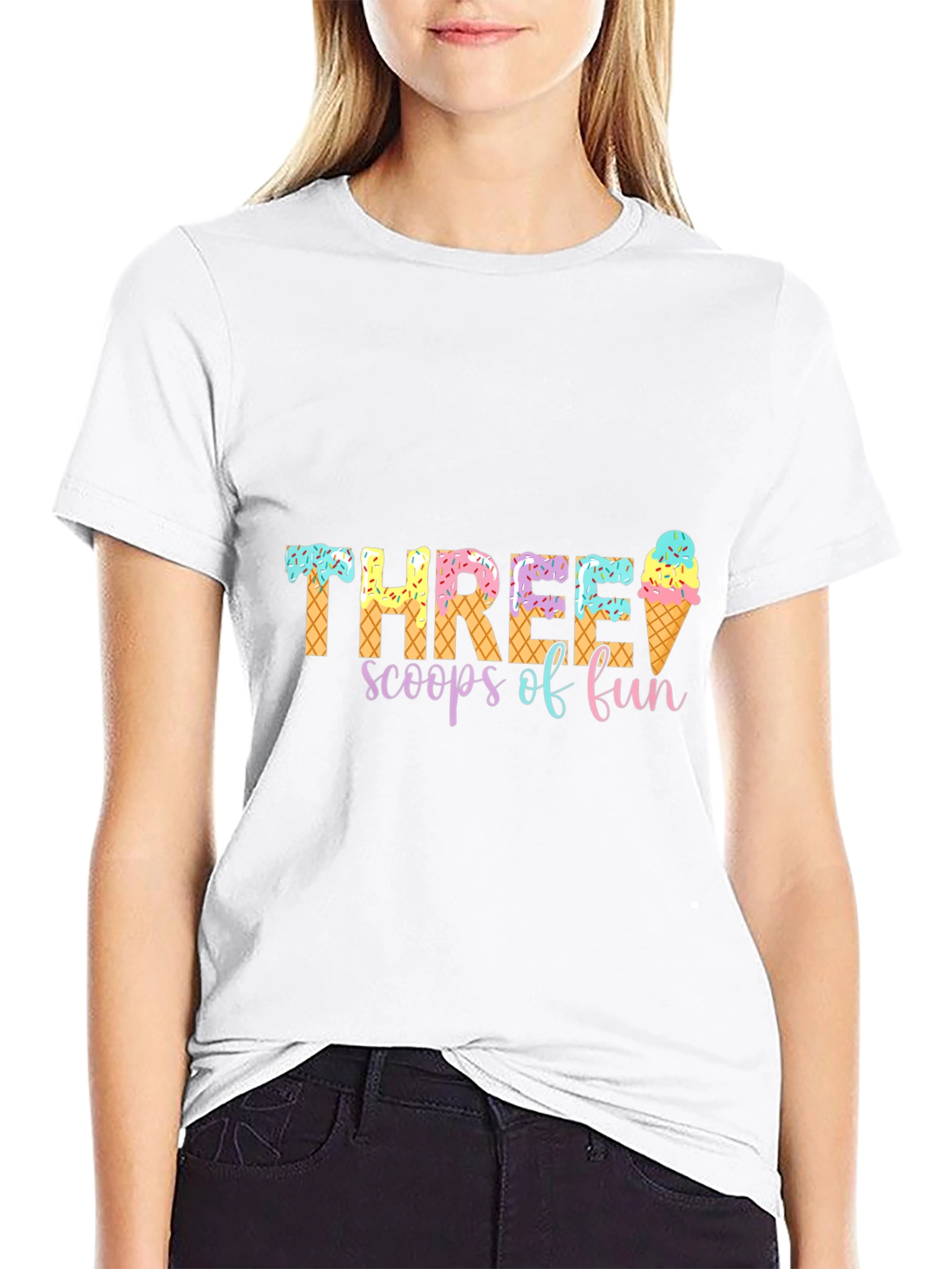 Three Scoops of Fun Birthday T-Shirt