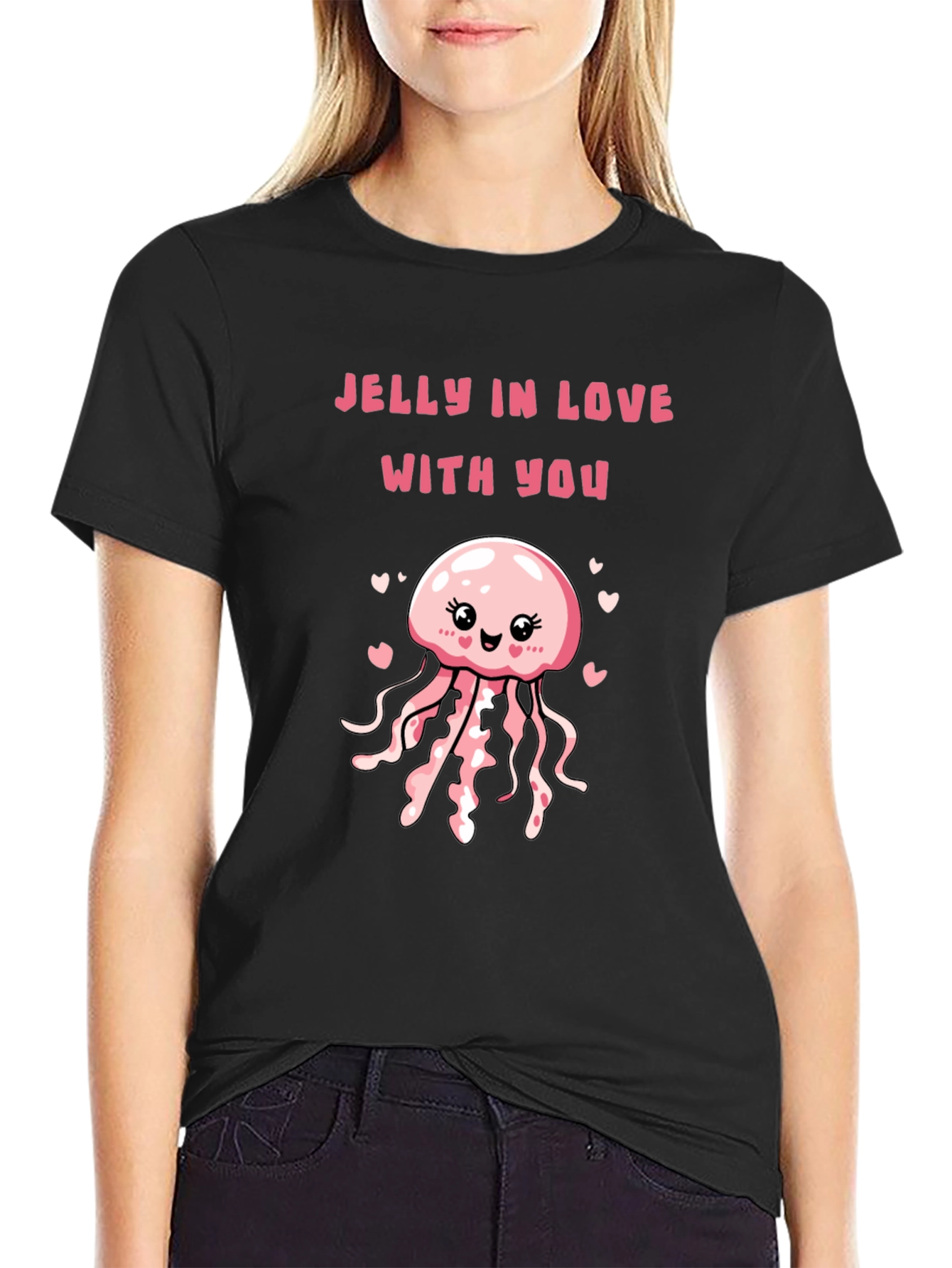 Jelly in Love Black Graphic Tee