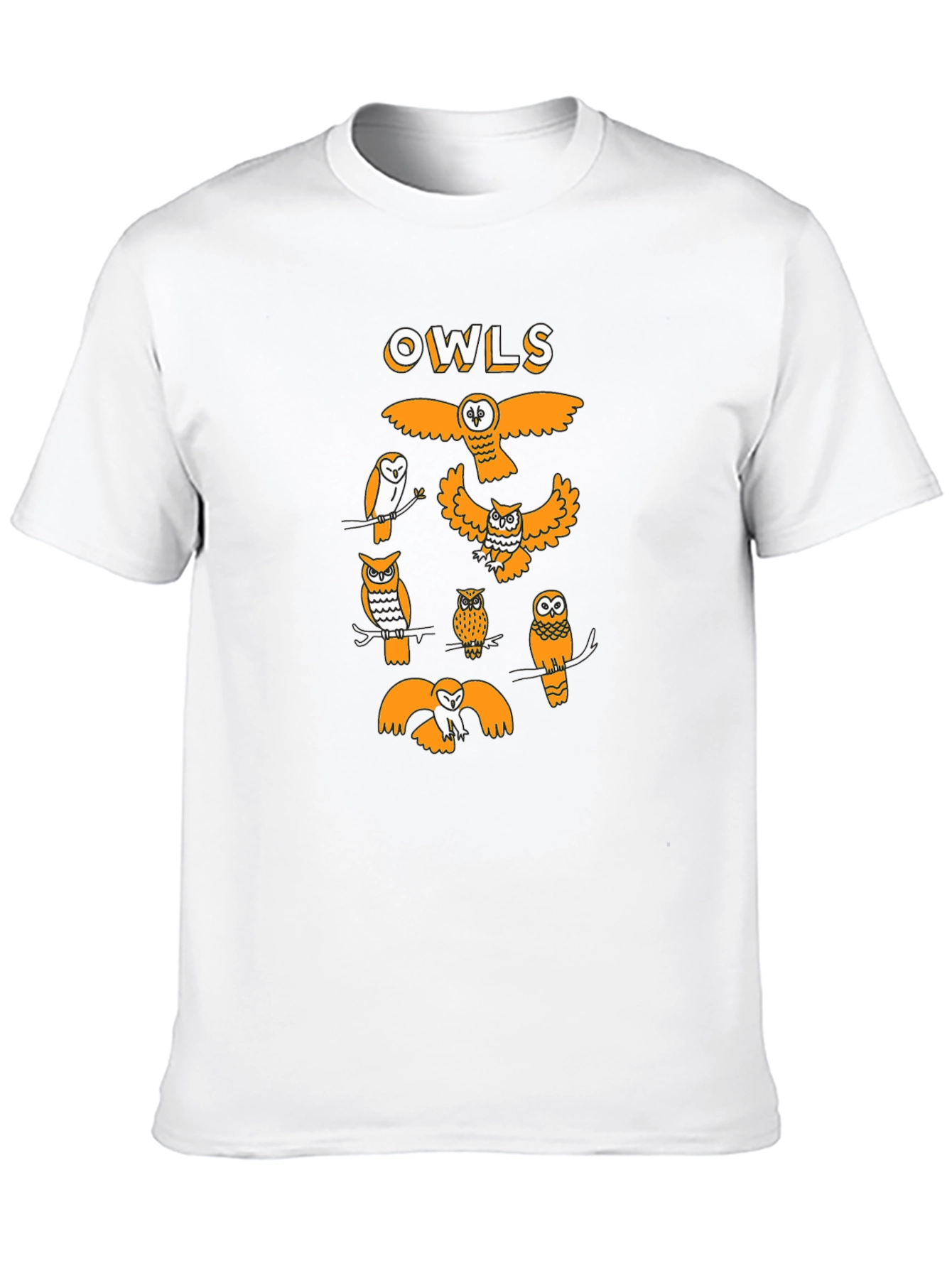 Graphic Owl T-Shirt - Black Cotton Tee