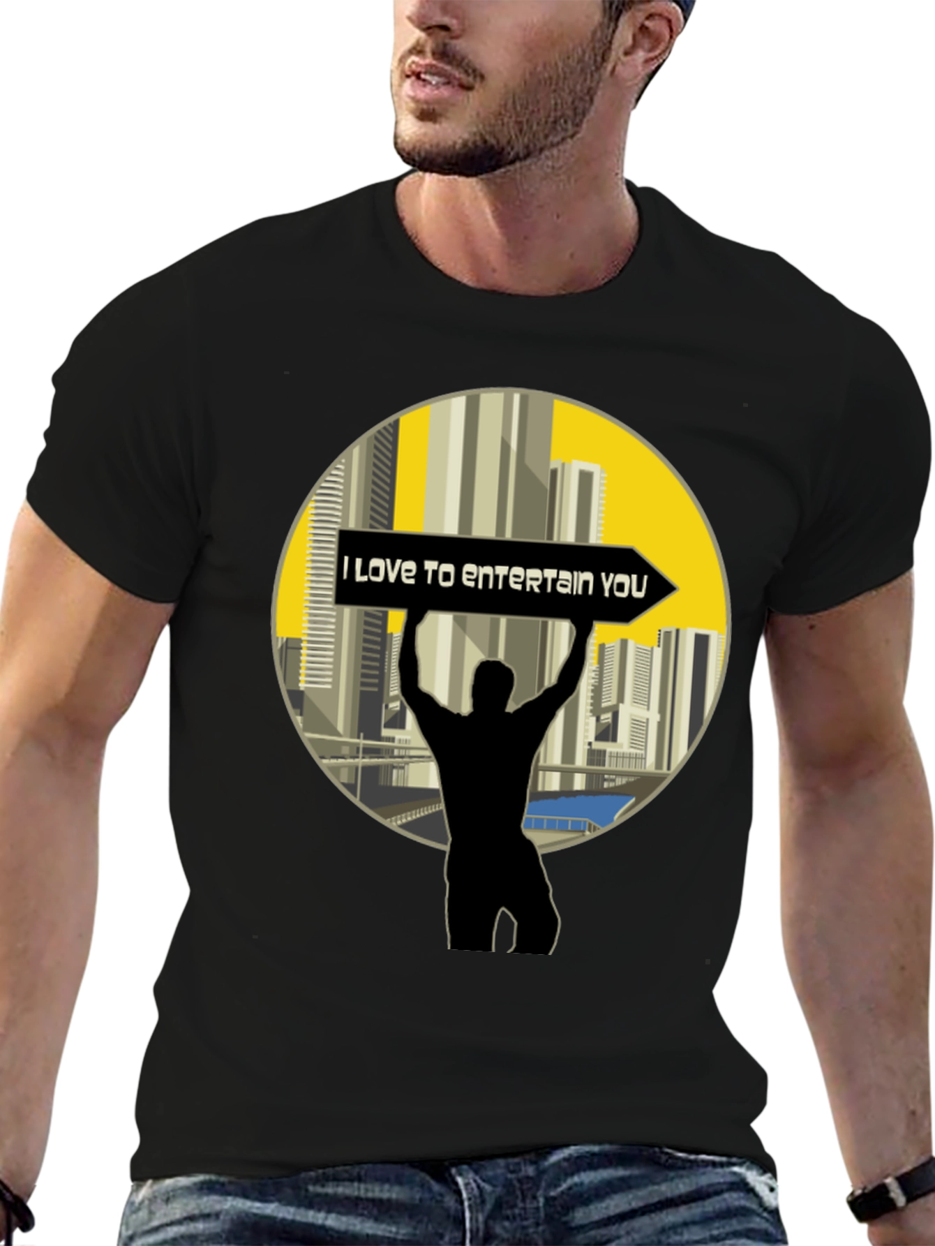Entertain You Black T-Shirt