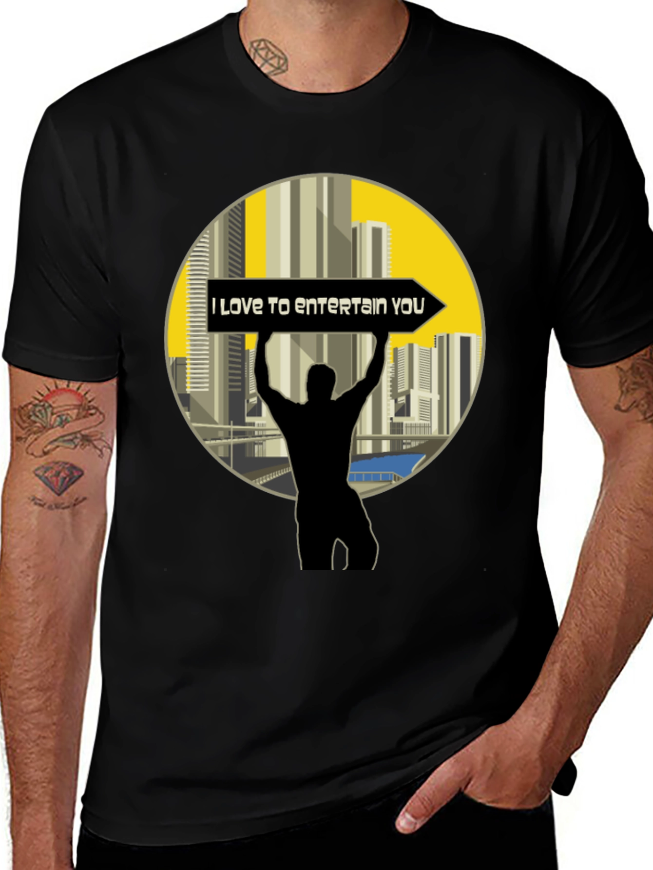 Entertain You Black T-Shirt