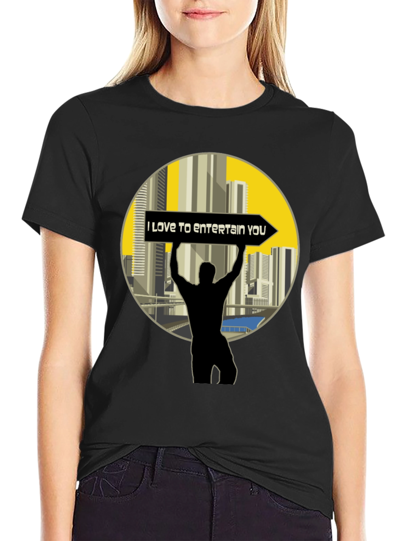 Entertain You Black T-Shirt