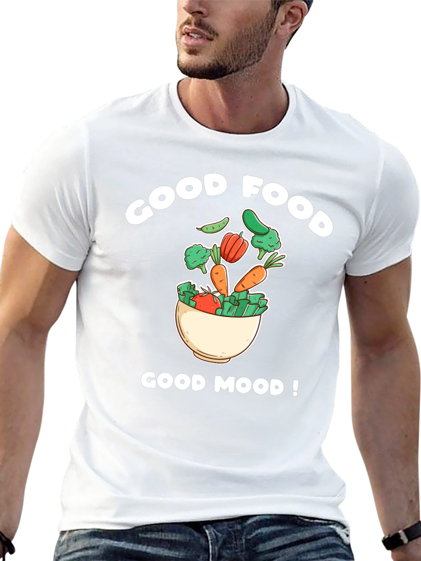 Good Food Good Mood Graphic T-Shirt