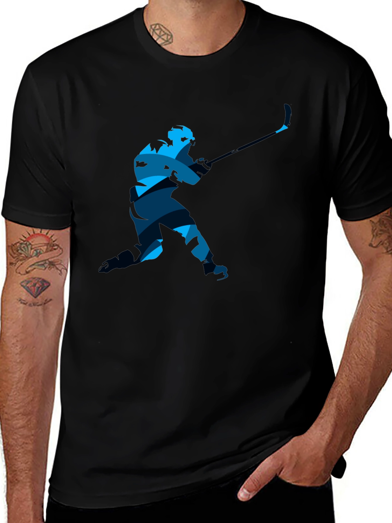 Hockey Player Graphic Tee - Stylish Comfort