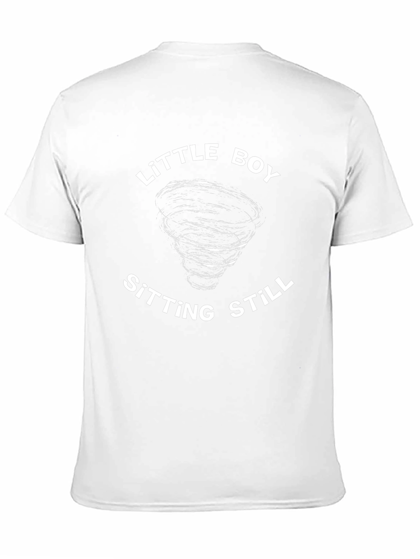 Little Boy Sitting Still Black Graphic T-Shirt
