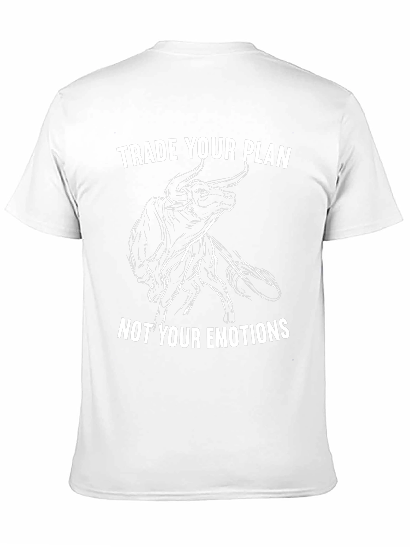Trade Your Plan Bull Design Black T-Shirt