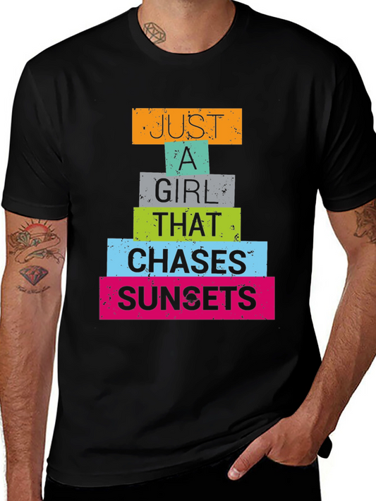 Just a Girl Who Chases Sunsets T-Shirt