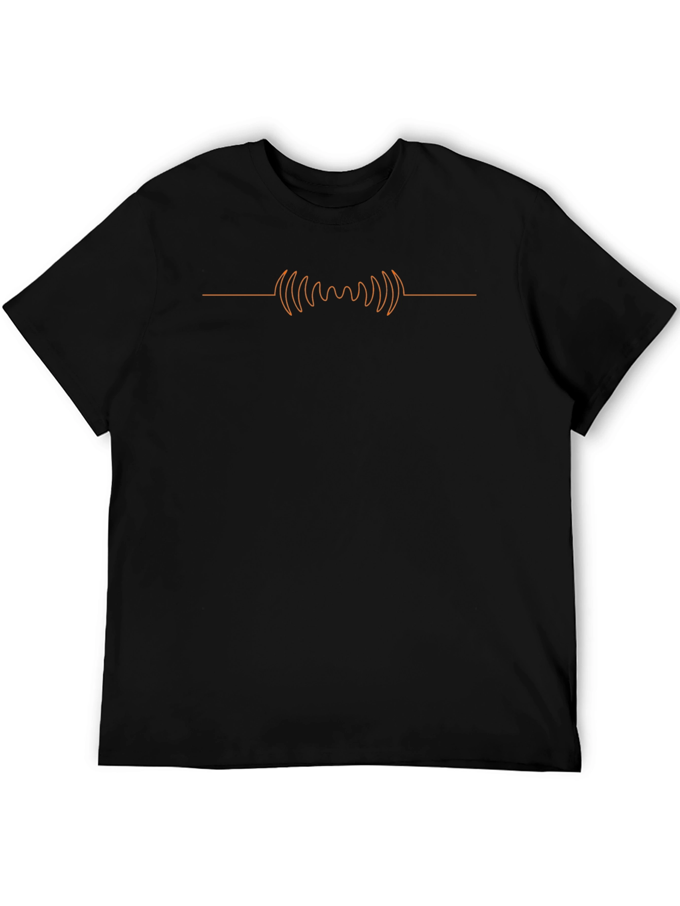 Minimalist Wave Graphic Tee - Black