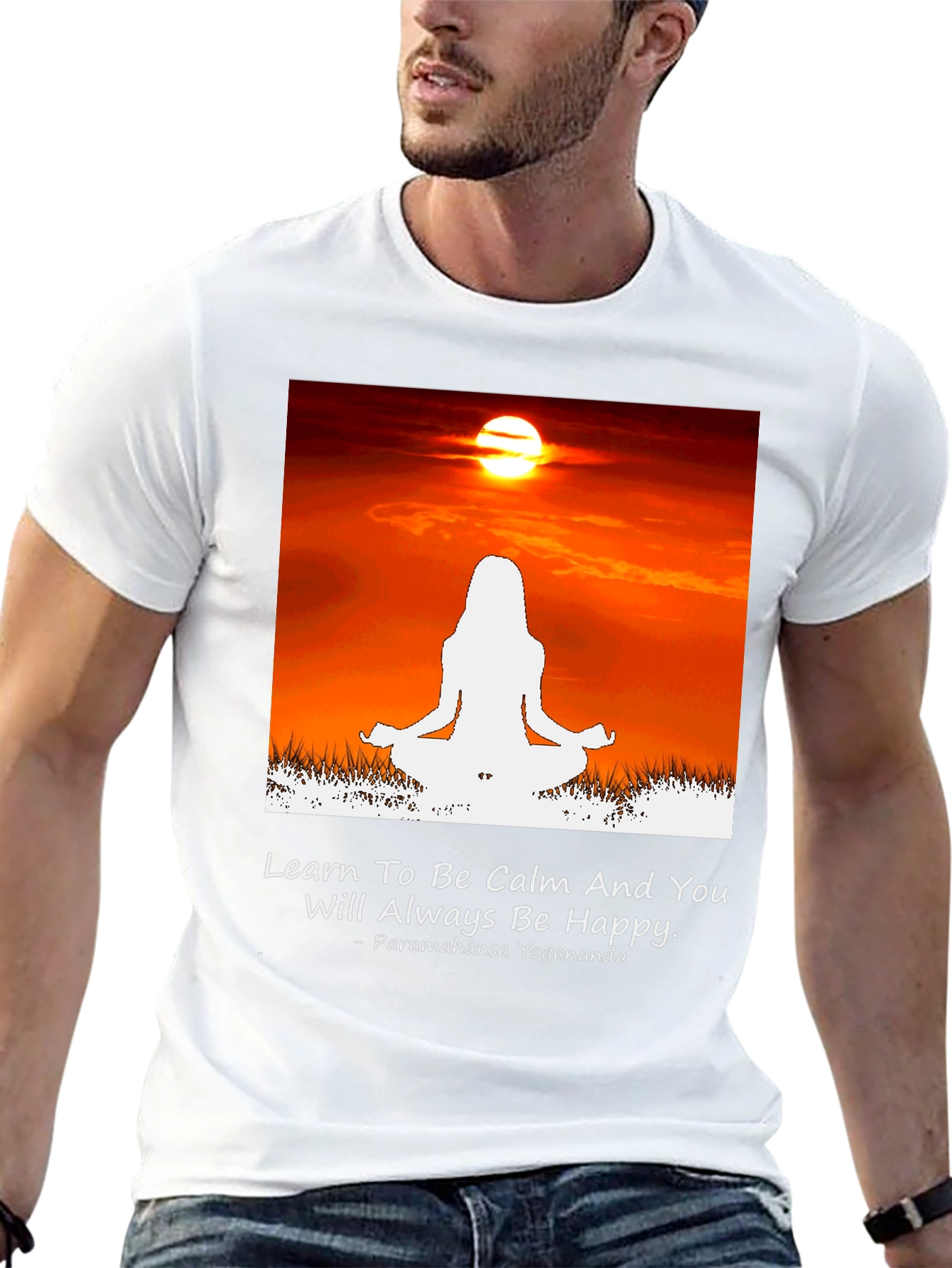 Calm Yoga Sunset T-Shirt