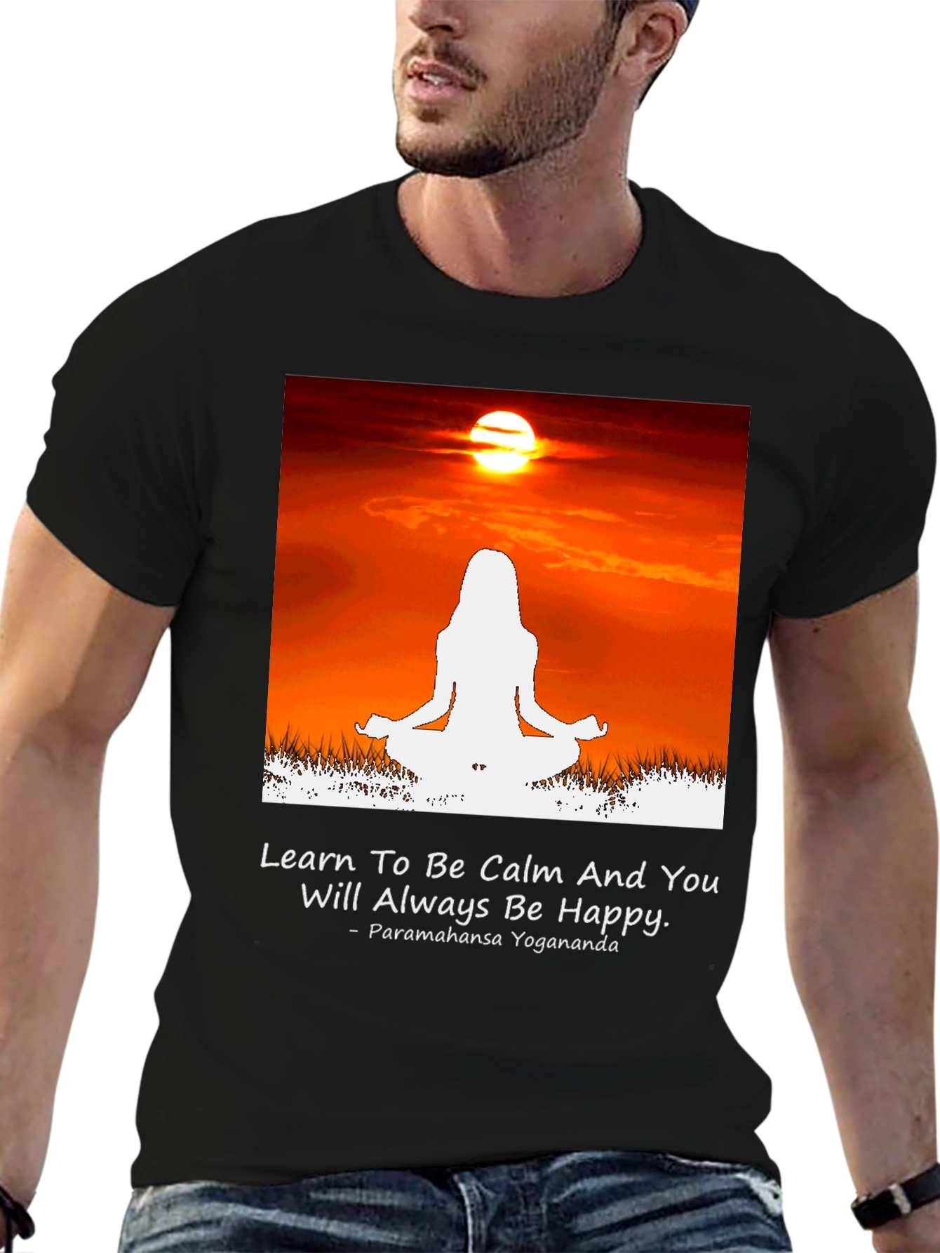 Calm Yoga Sunset T-Shirt