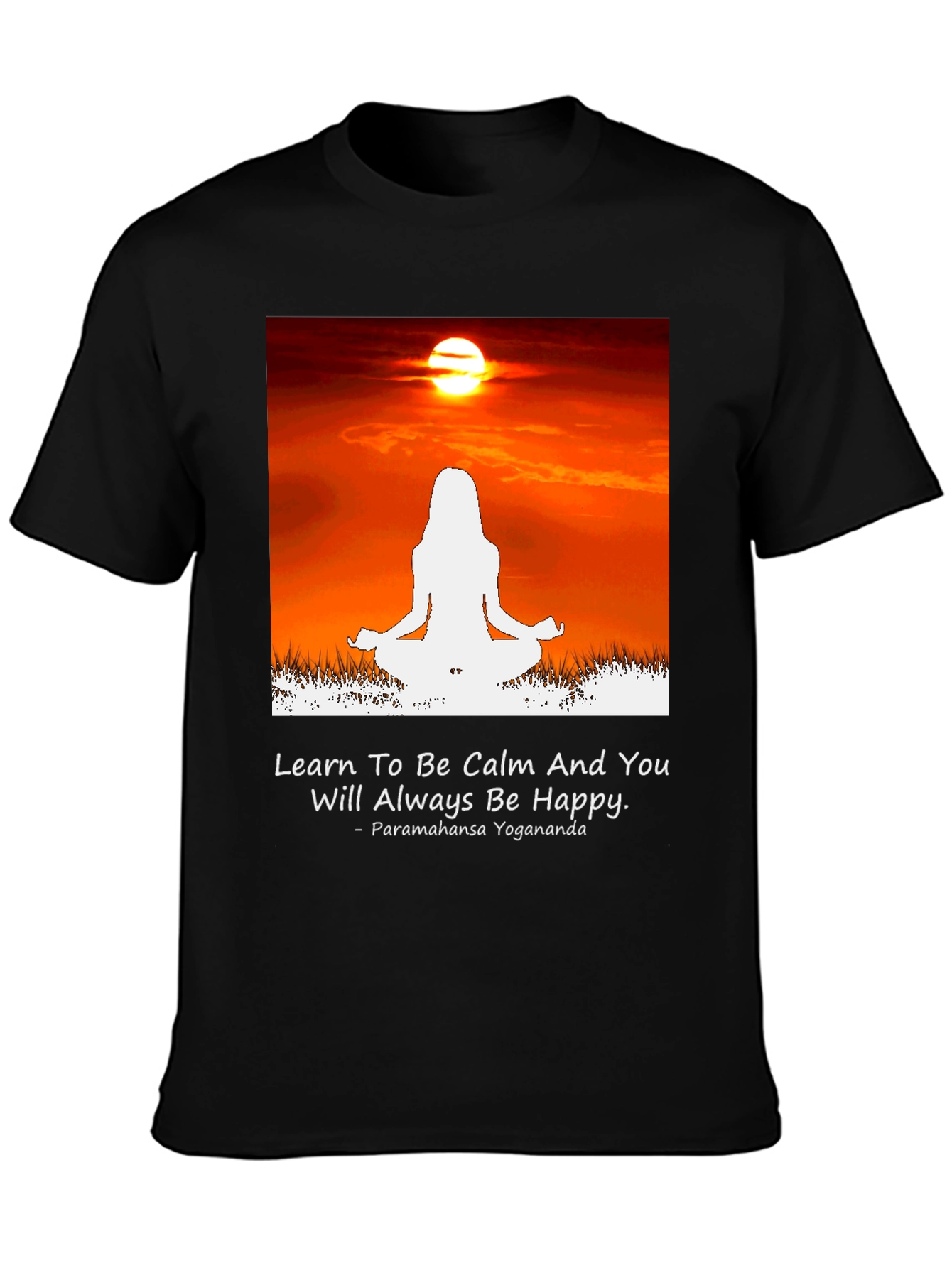 Calm Yoga Sunset T-Shirt