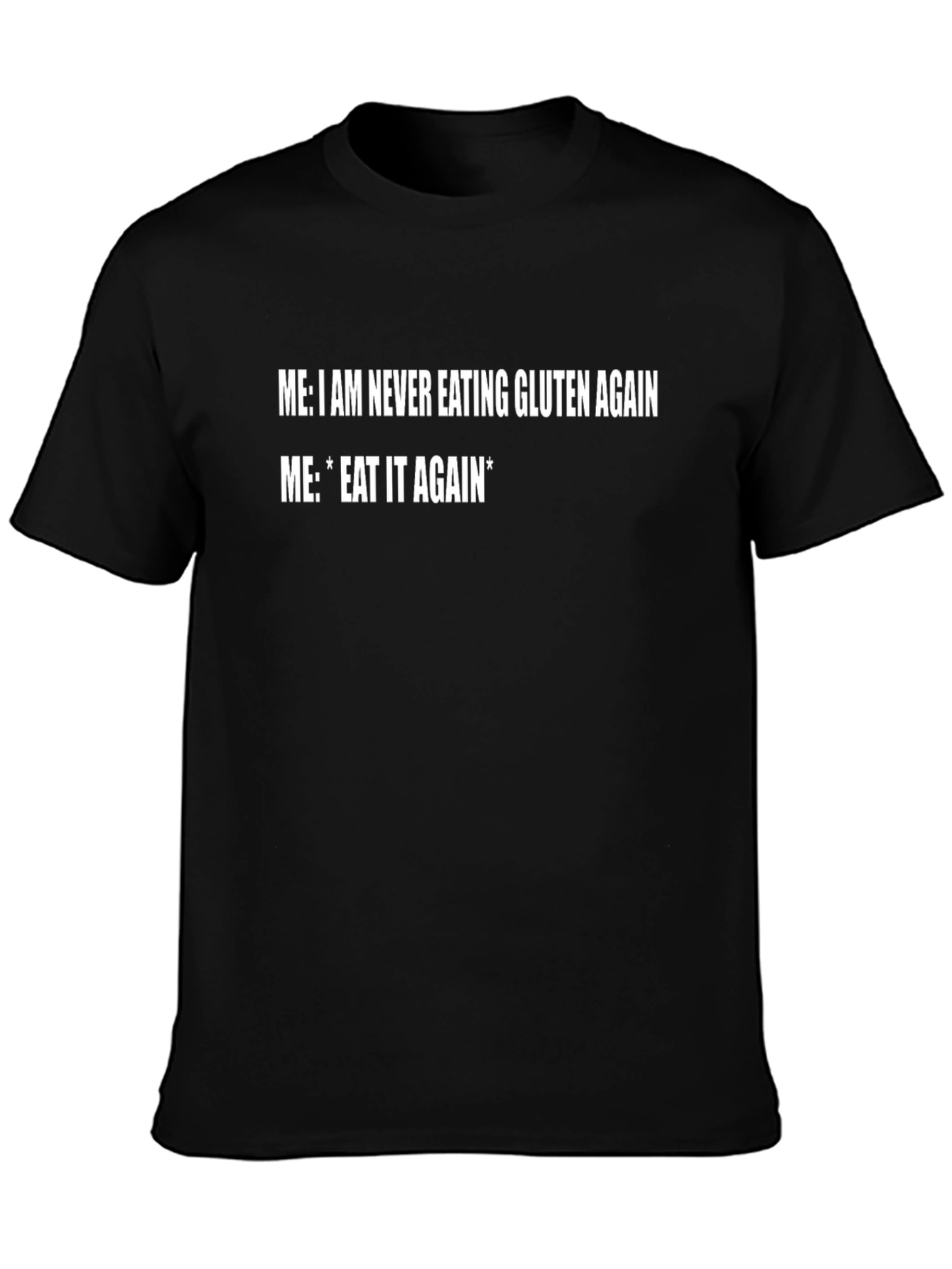 Funny Gluten Meme Black T-Shirt