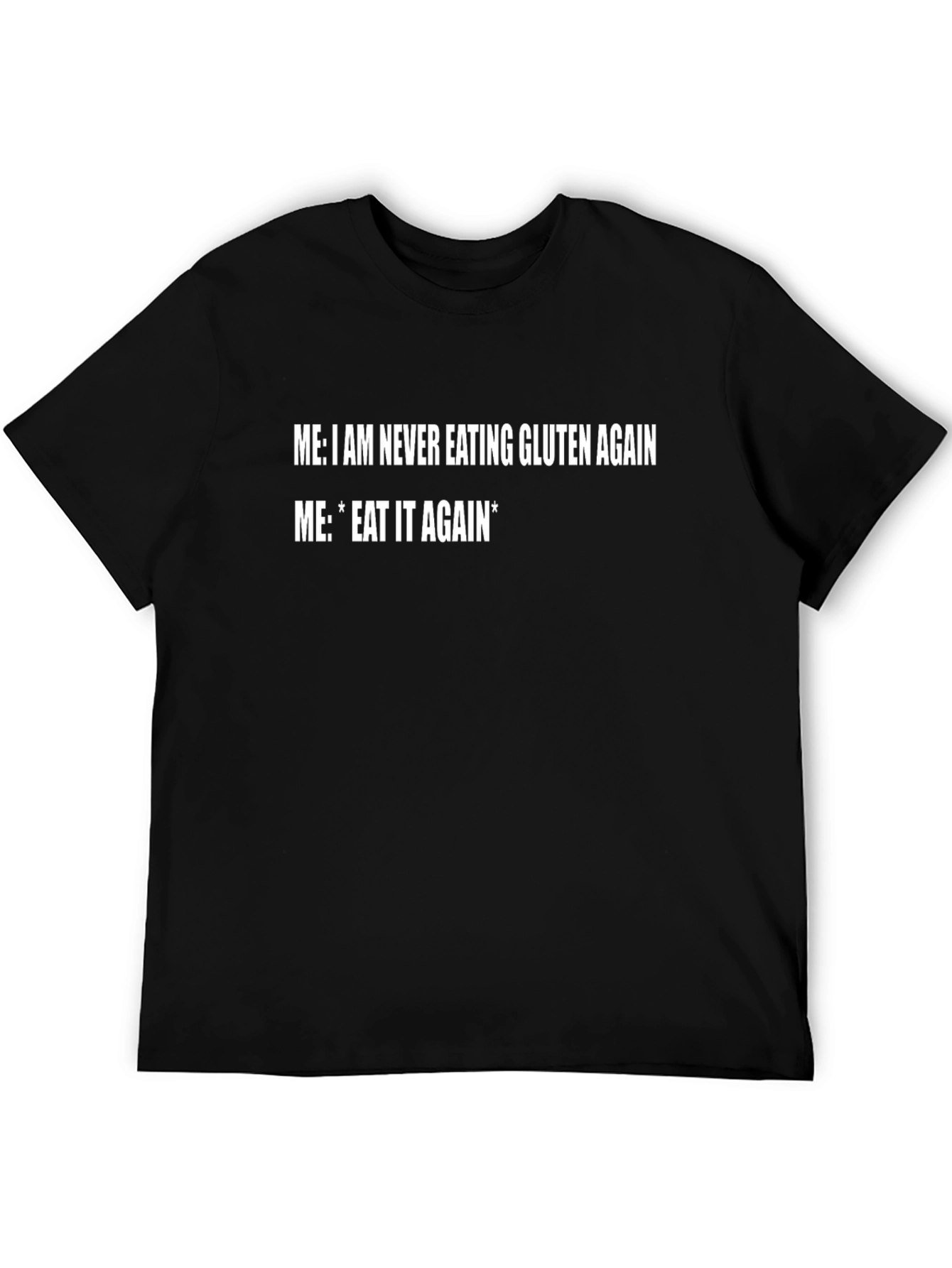 Funny Gluten Meme Black T-Shirt