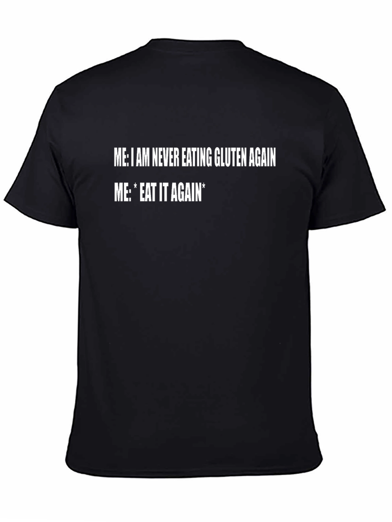 Funny Gluten Meme Black T-Shirt
