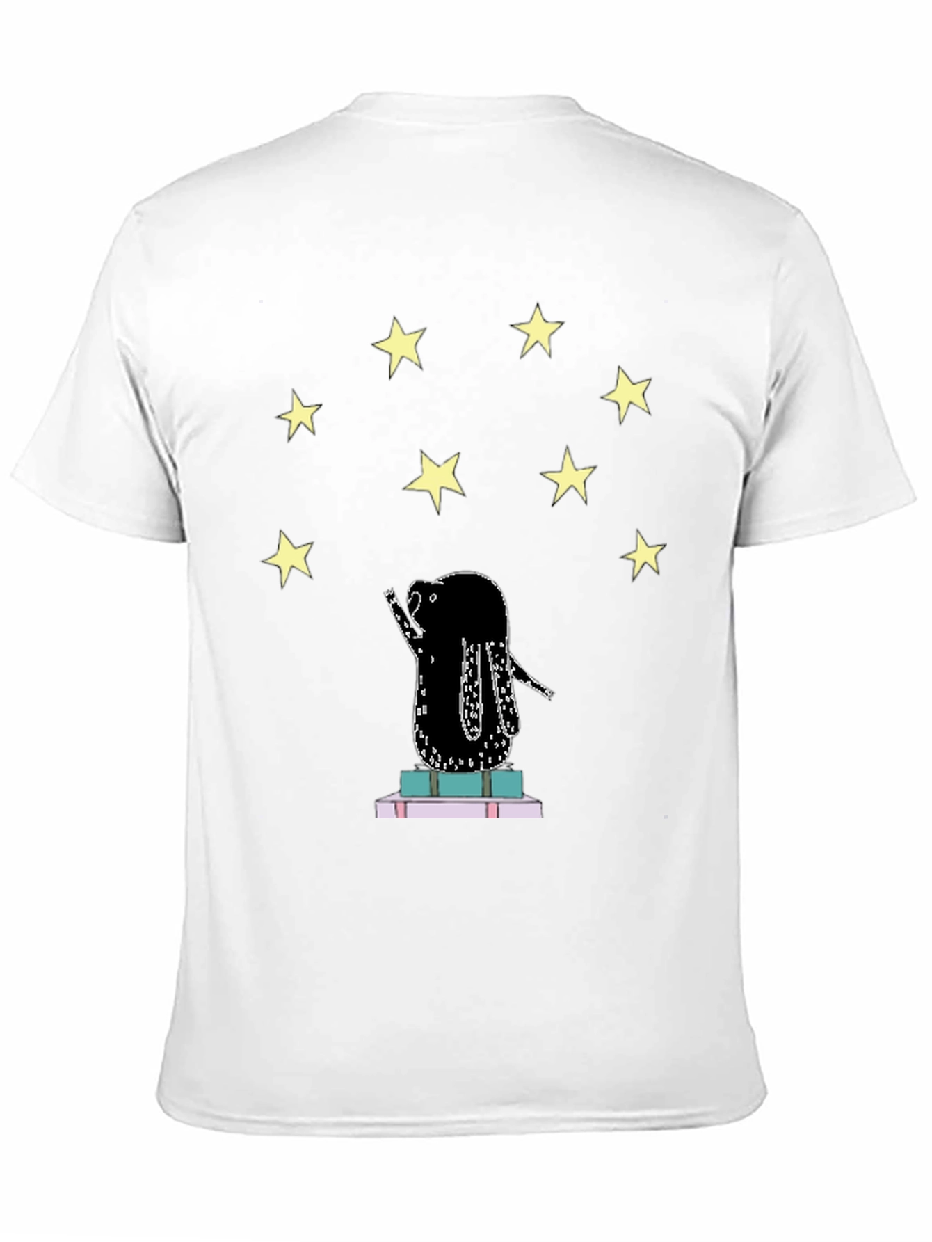 Starry Reader Graphic Tee - Unisex Black T-Shirt