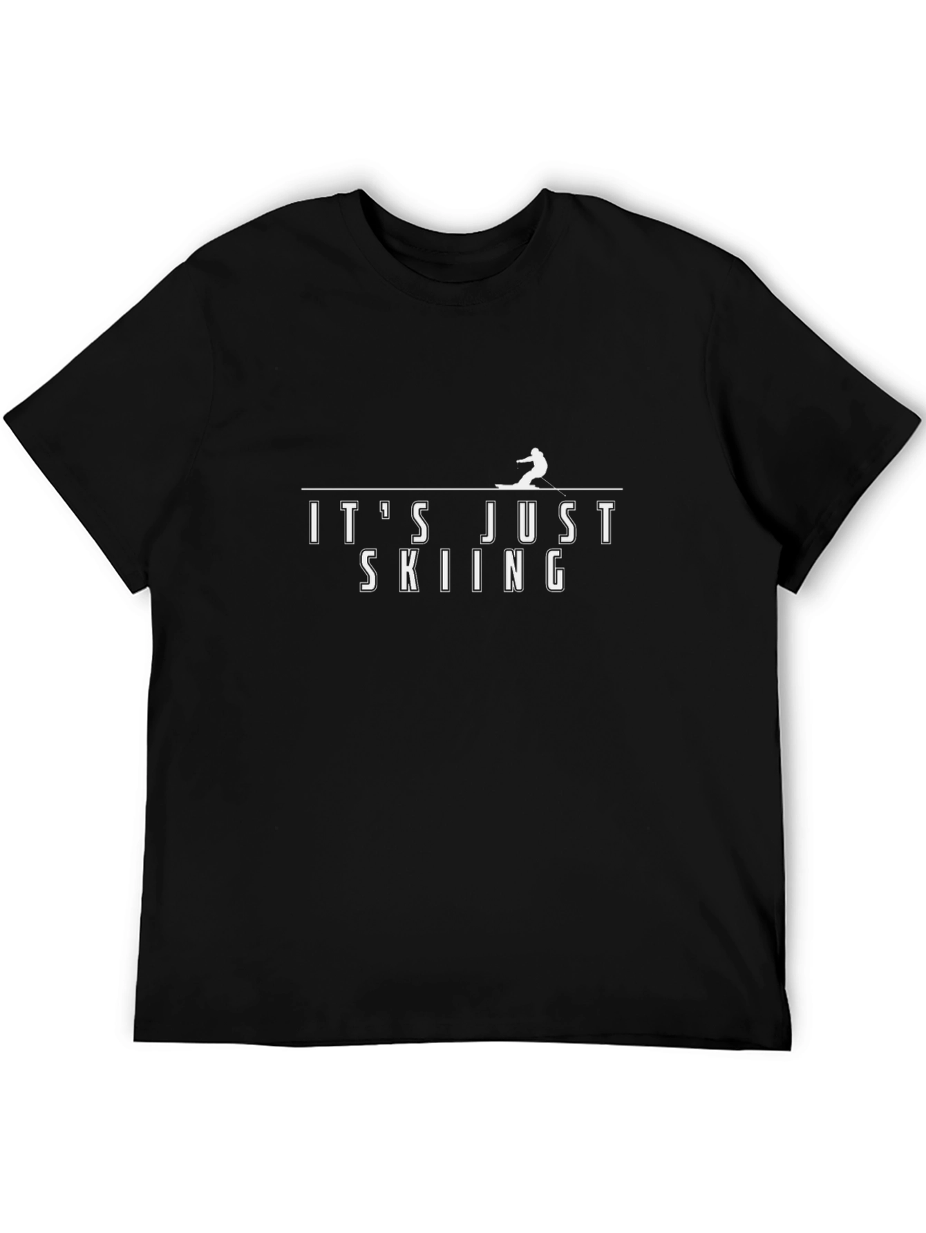 Its Just Skiing Tee - Stylish Black T-Shirt