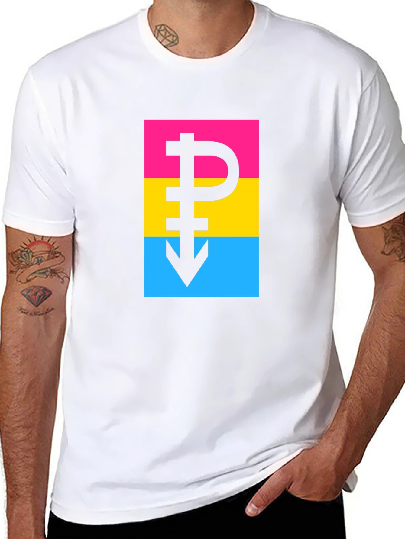 Pansexual Pride T-Shirt - Bold Symbol Design