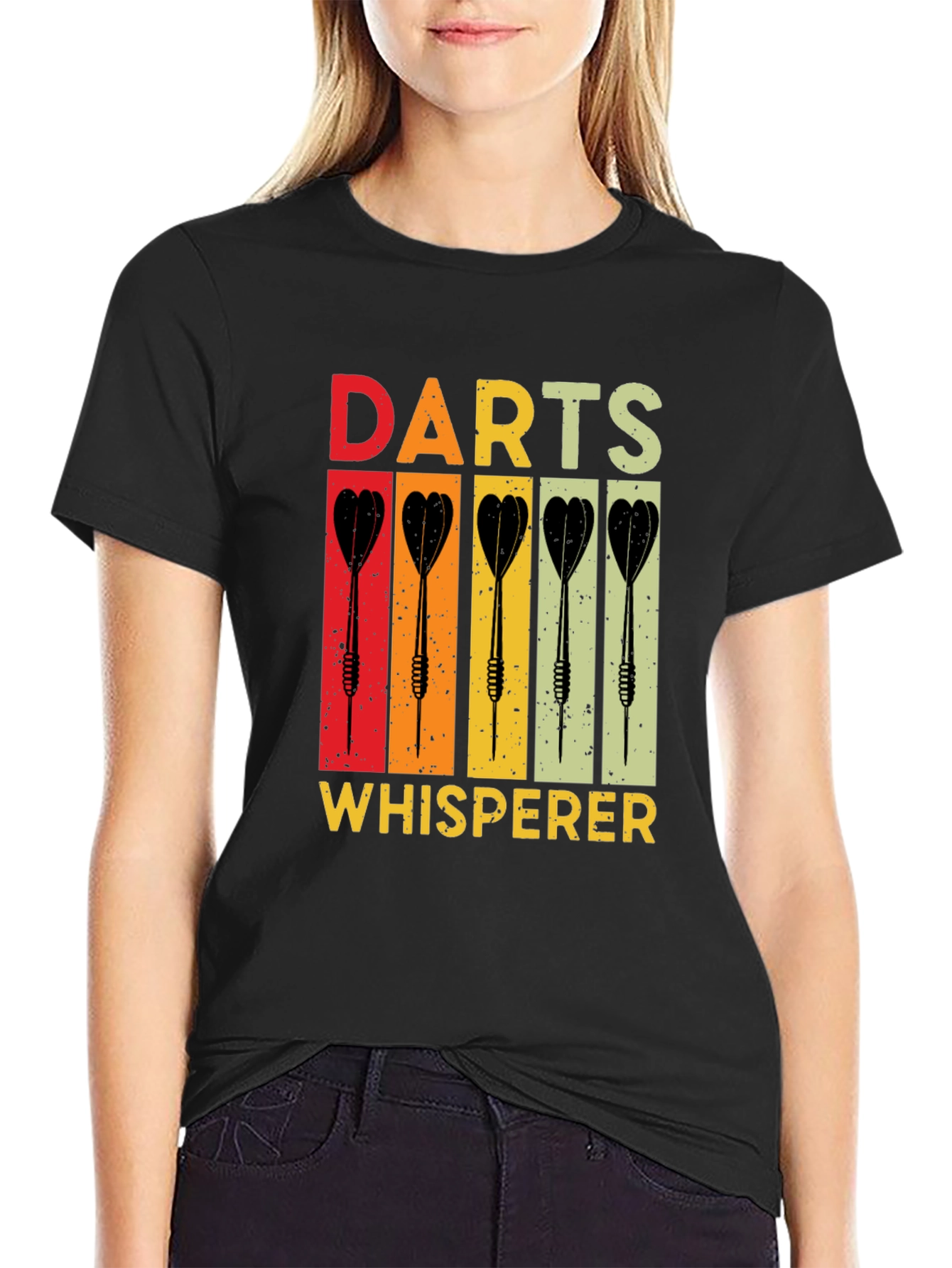 Darts Whisperer Retro Graphic T-Shirt