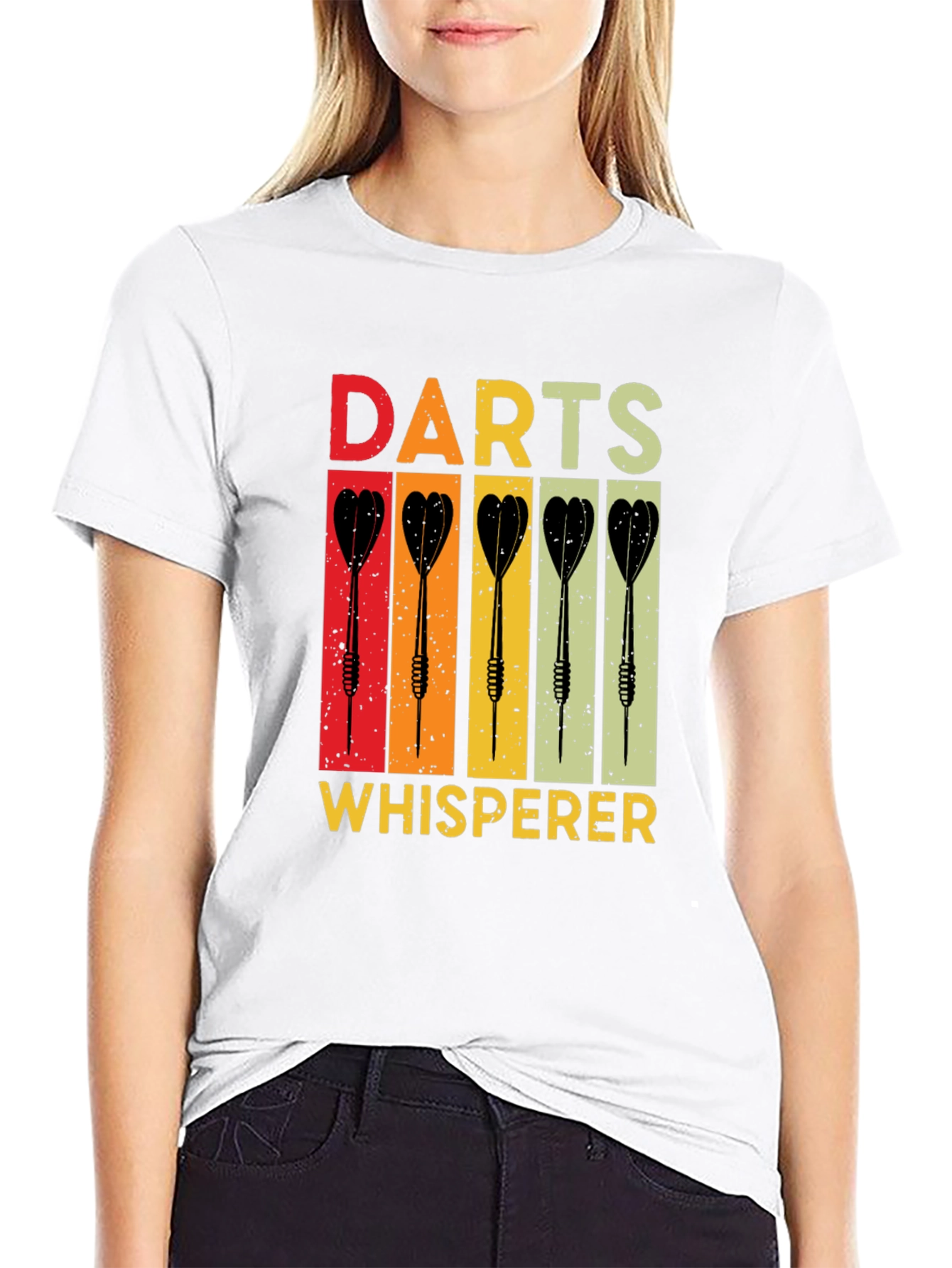Darts Whisperer Retro Graphic T-Shirt