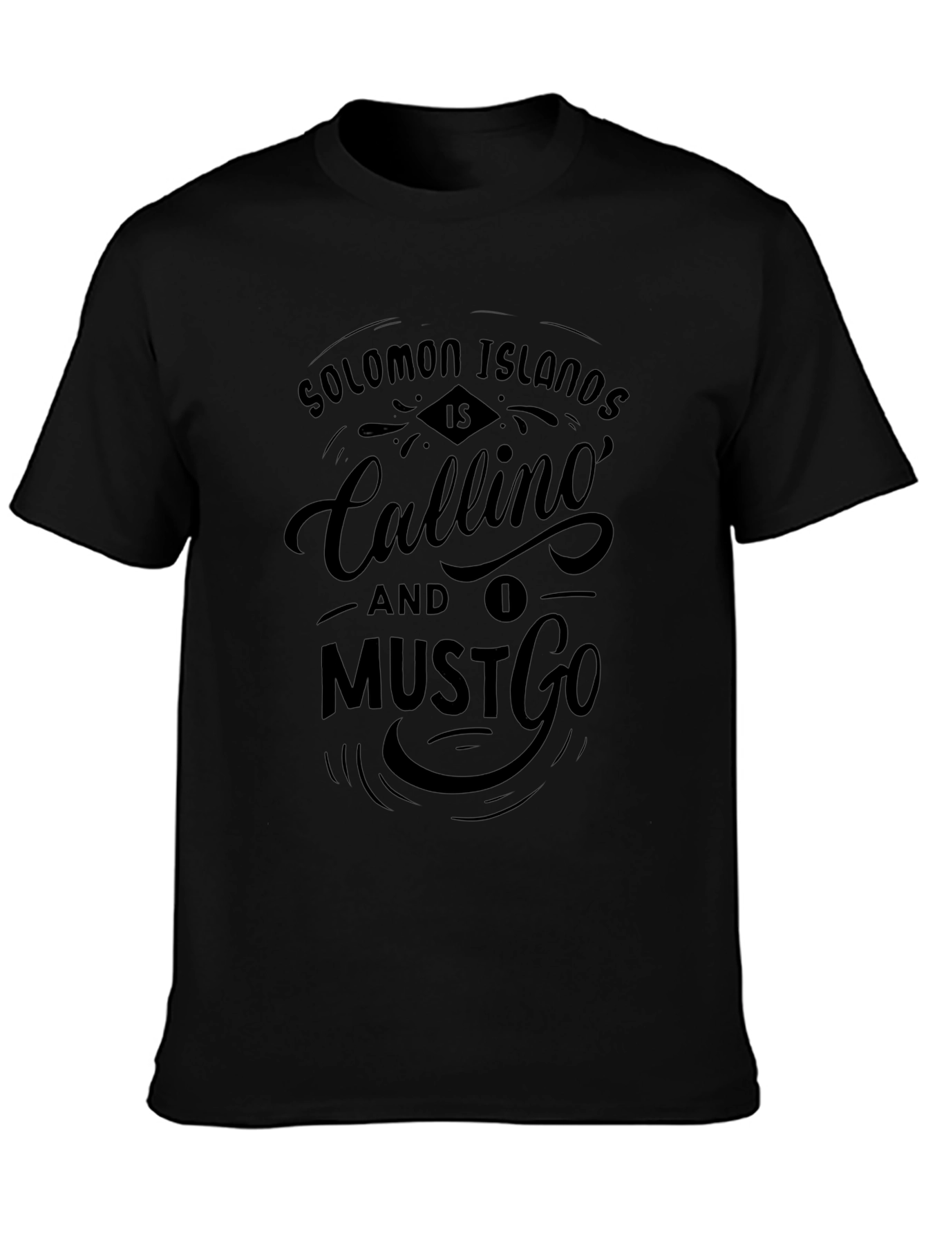 Solomon Islands Calling Black T-Shirt