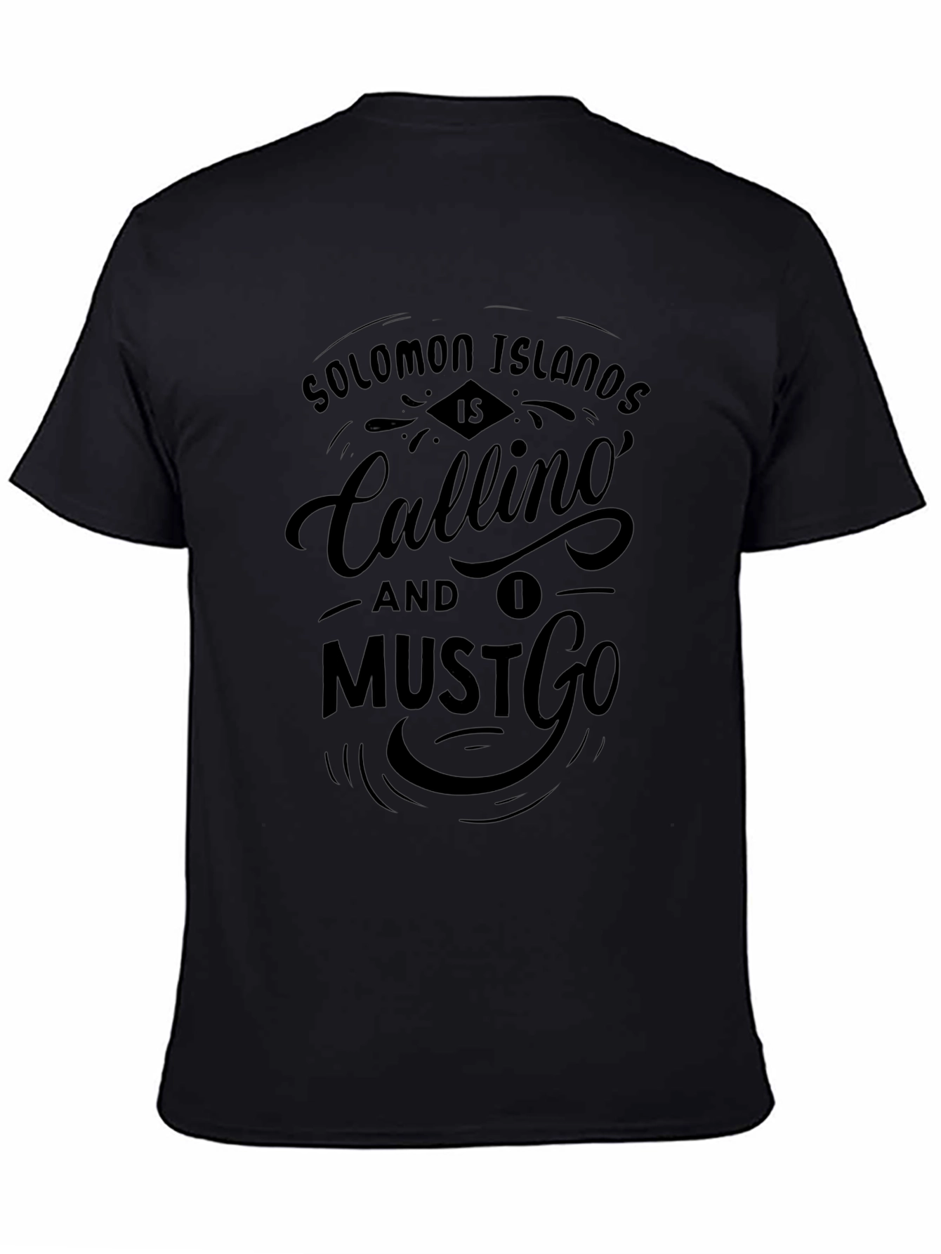 Solomon Islands Calling Black T-Shirt
