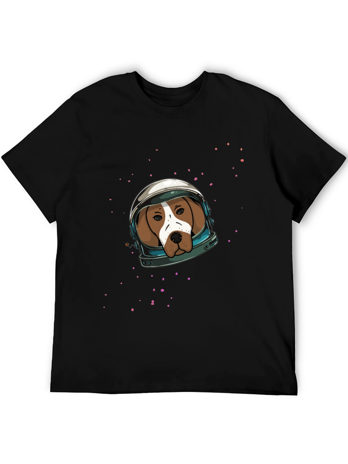 Astronaut Dog Graphic Tee - Black