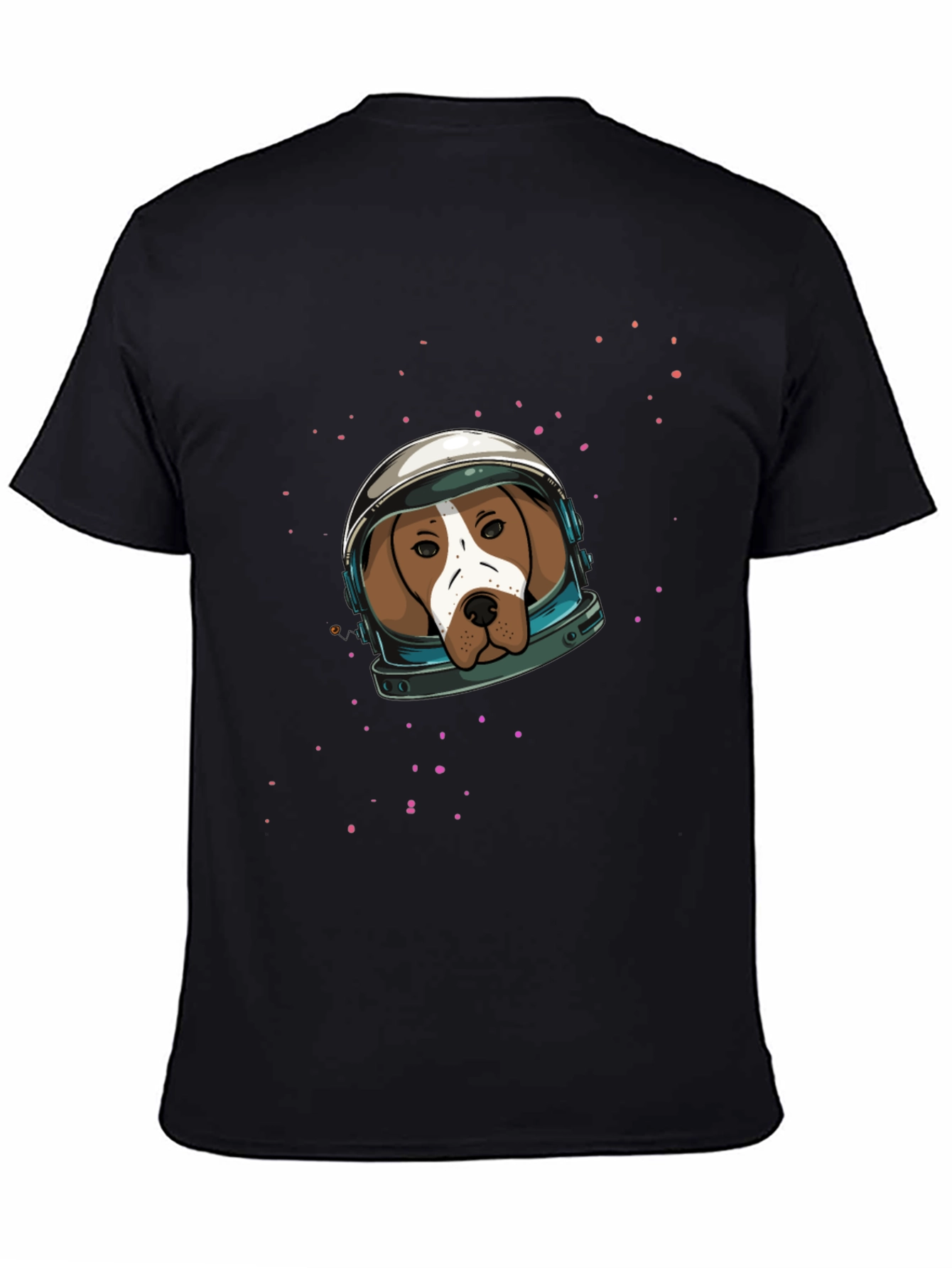 Astronaut Dog Graphic Tee - Black