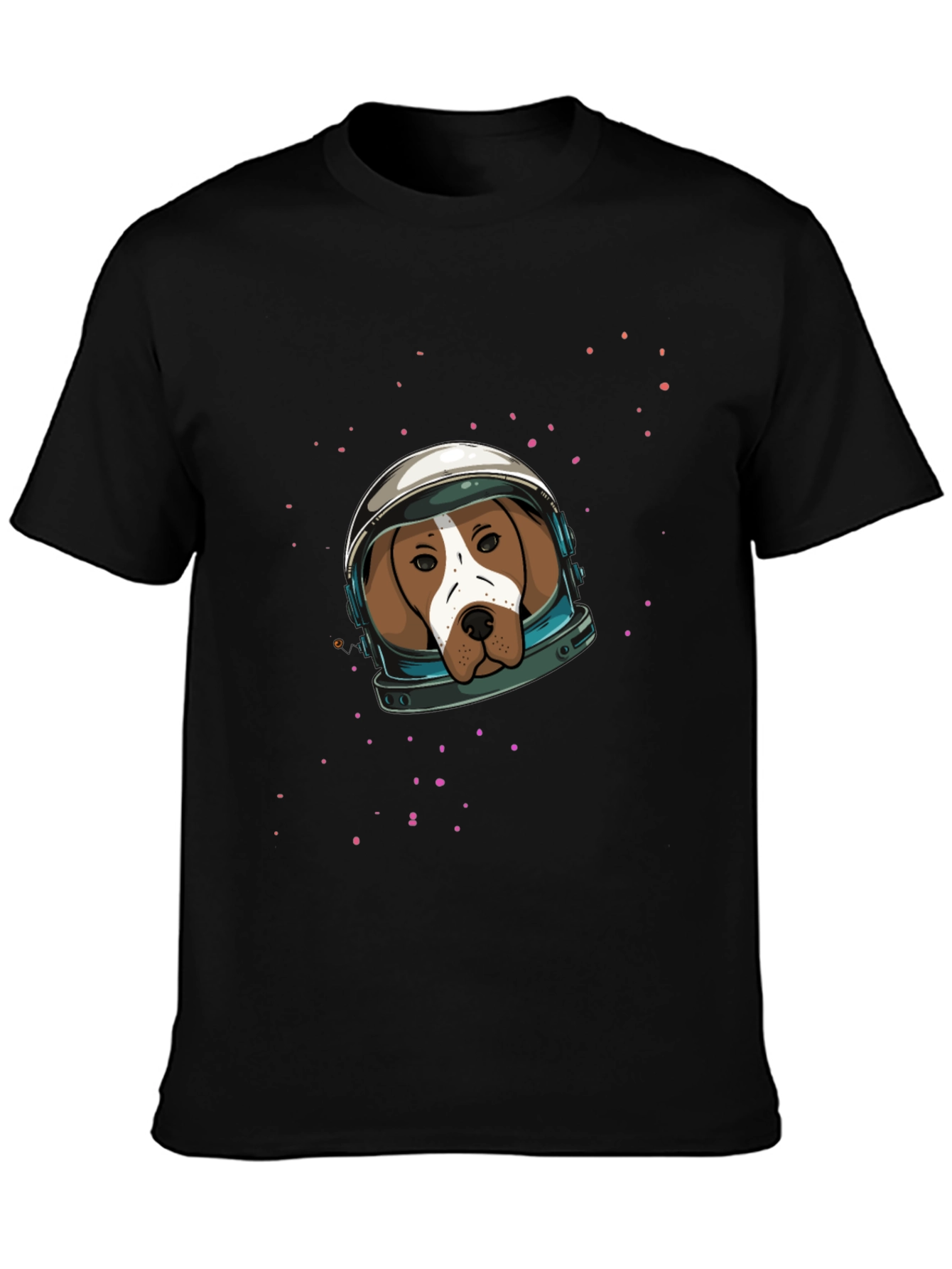 Astronaut Dog Graphic Tee - Black