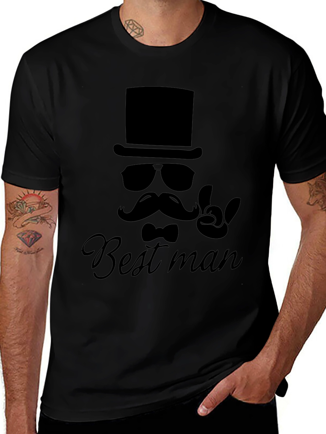 Best Man Graphic T-Shirt - Black