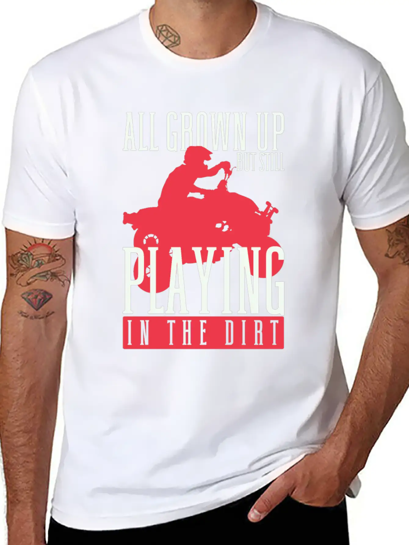 All Grown Up But Still Playing In The Dirt ATV Fou Unisex Casual T-Shirt – Clean Design For Daily Comfort