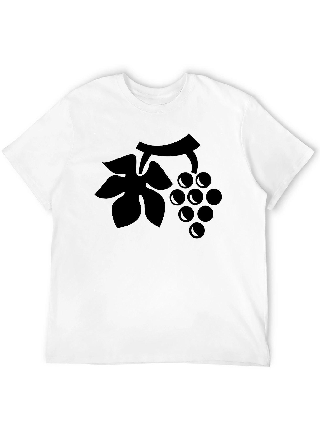 Grapes Graphic Tee - Black Cotton Blend T-Shirt